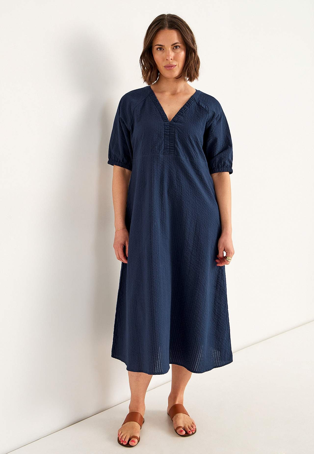 Kleid aus Seersucker
