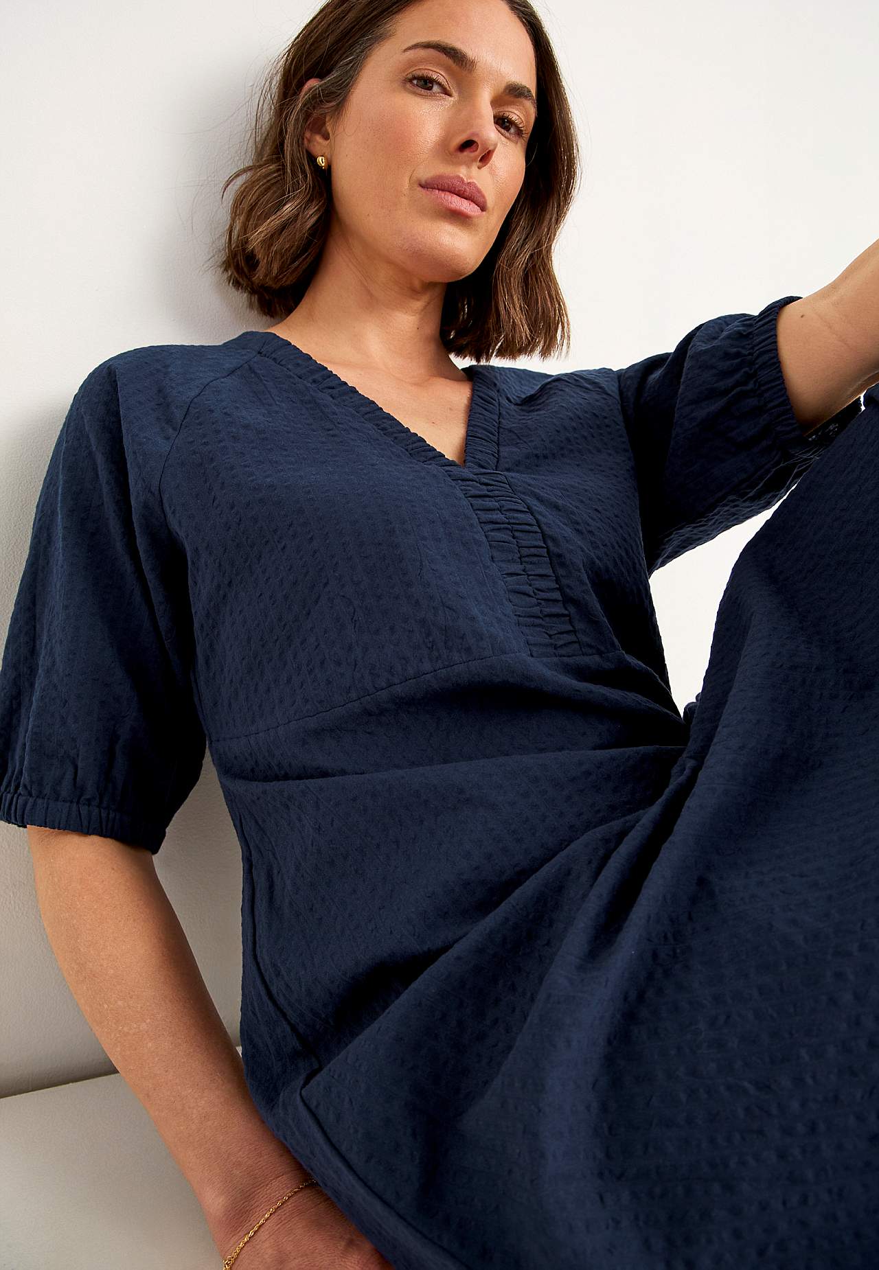 Kleid aus Seersucker