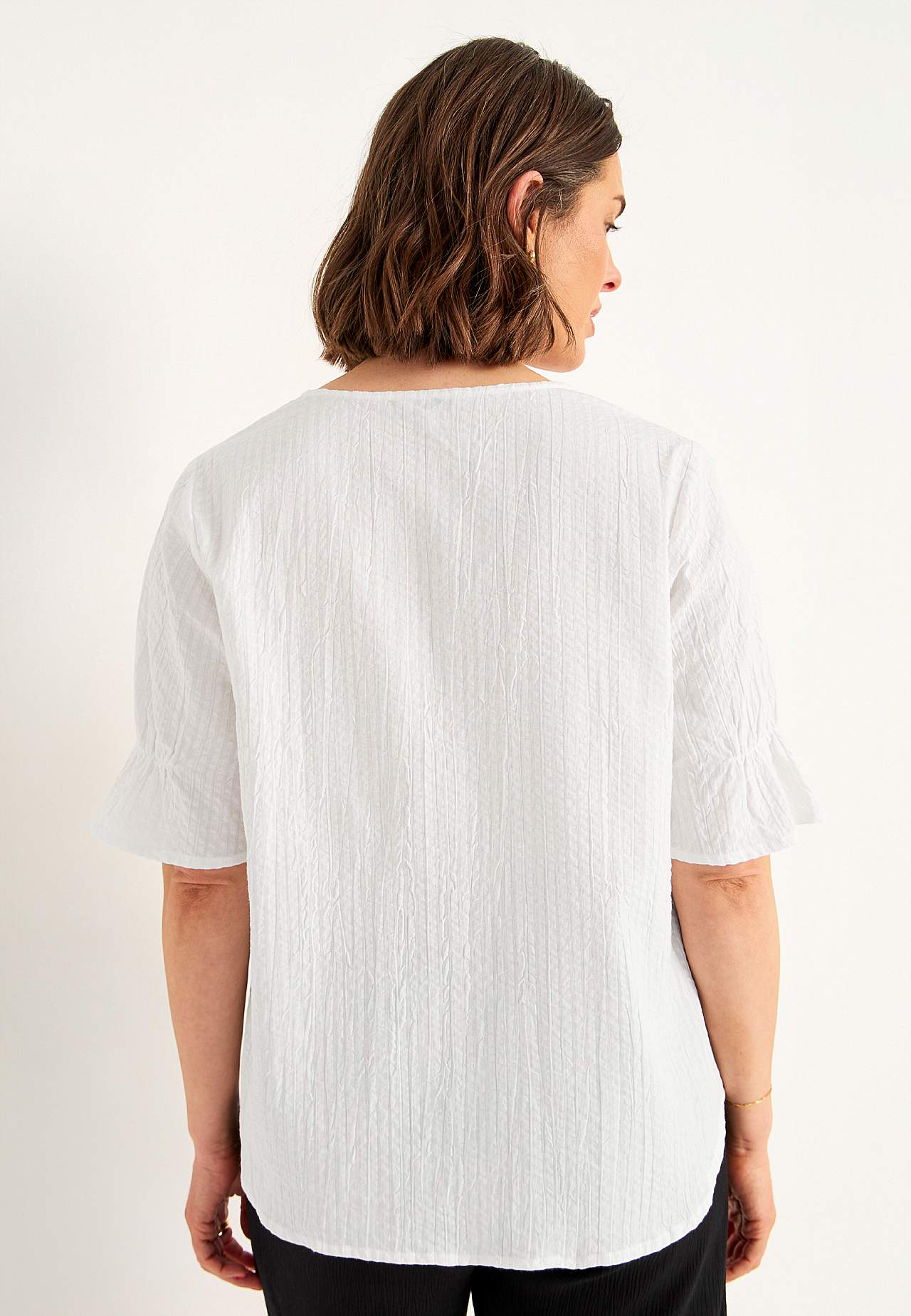 Bluse aus Seersucker