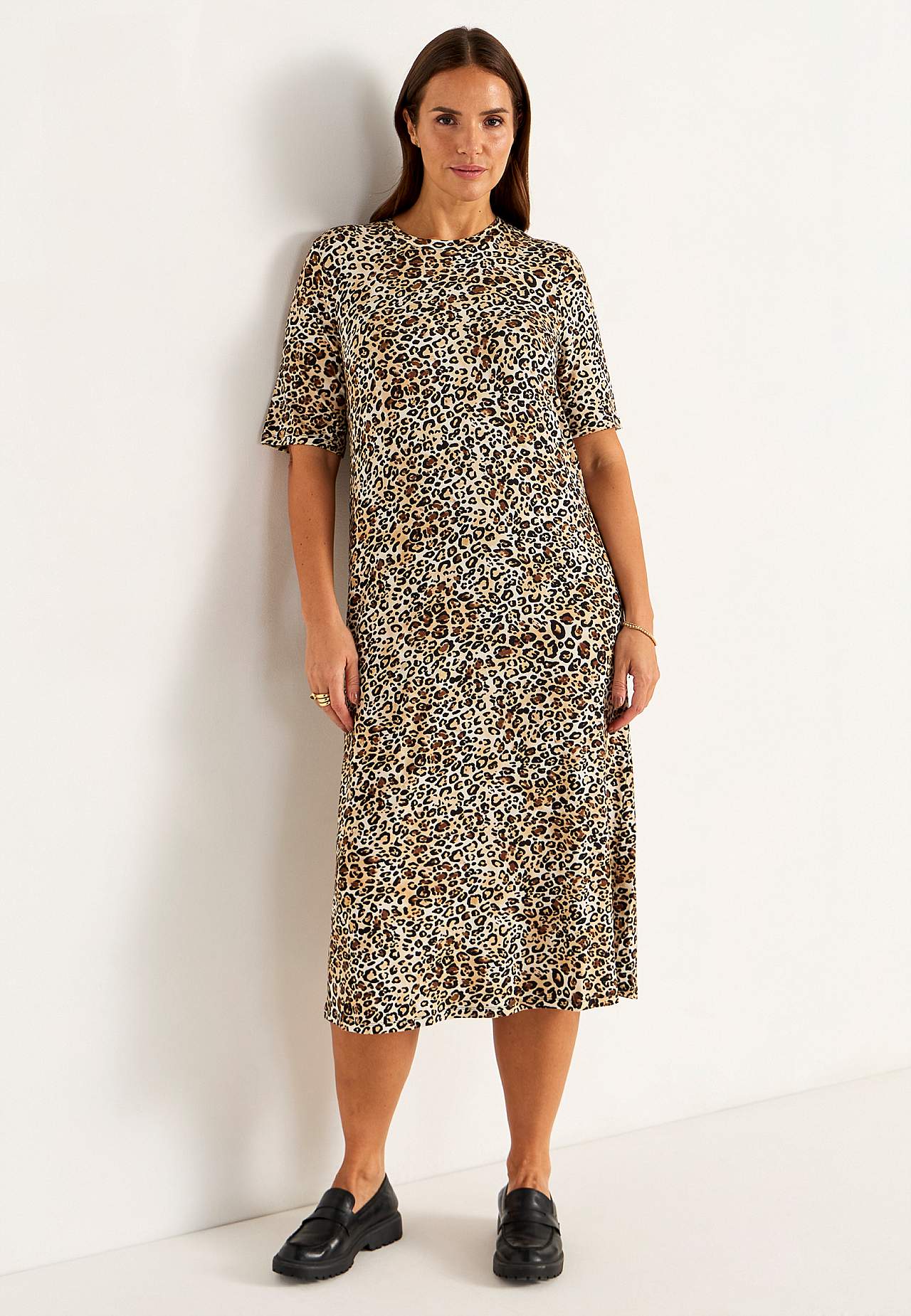 Leopardes Jerseykleid