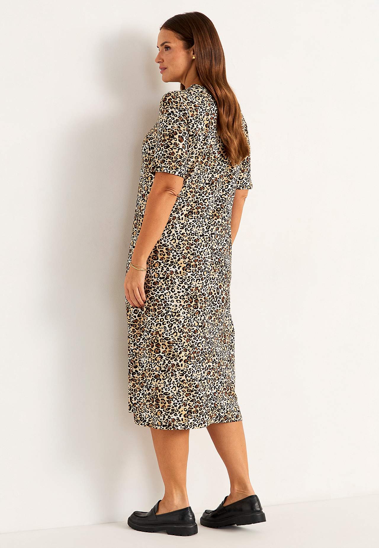 Leopardes Jerseykleid