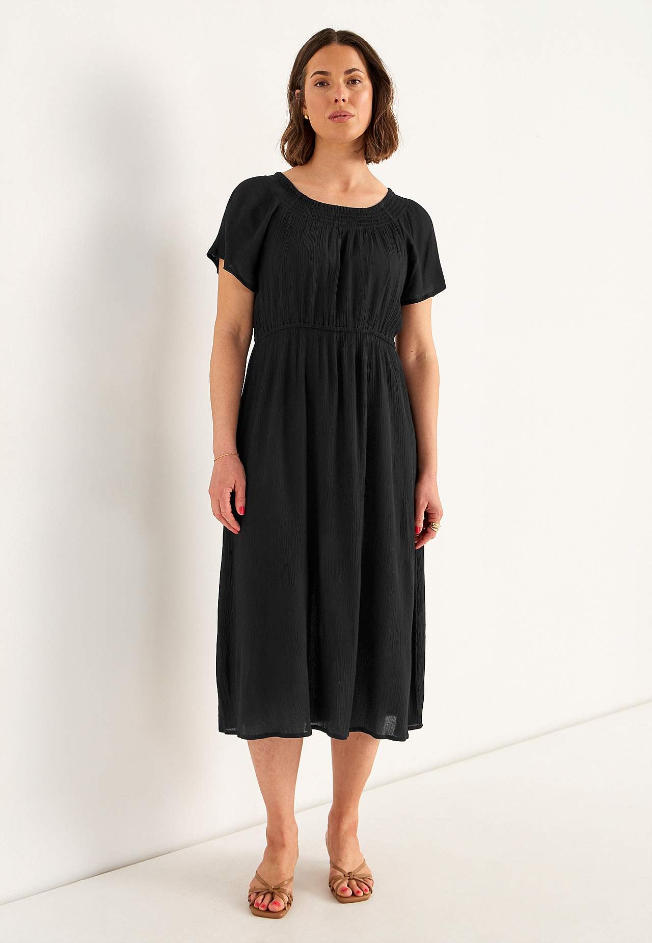 Kleid aus Viskose-Krepp