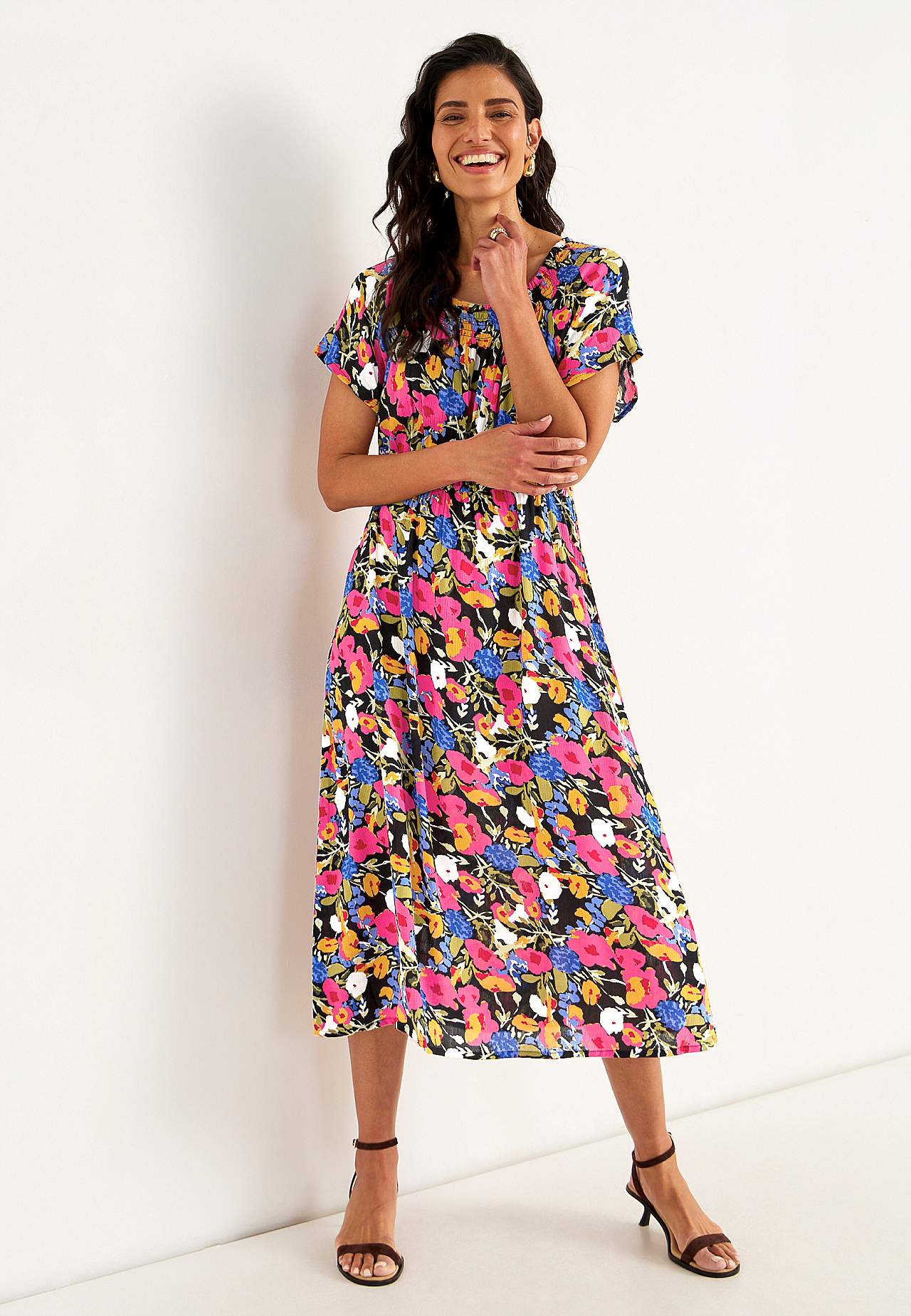 Kleid aus Viskose-Krepp