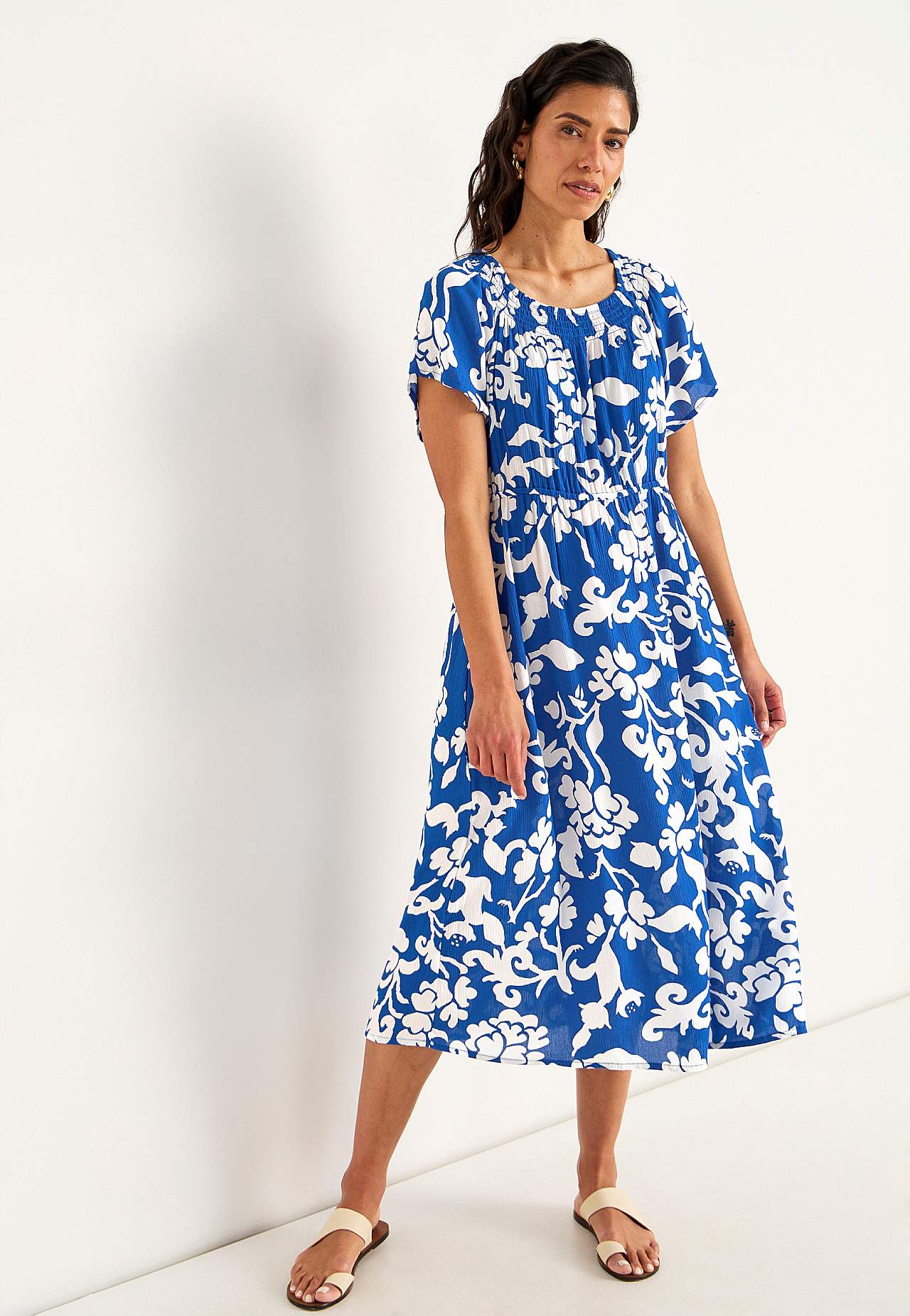 Kleid aus Viskose-Krepp