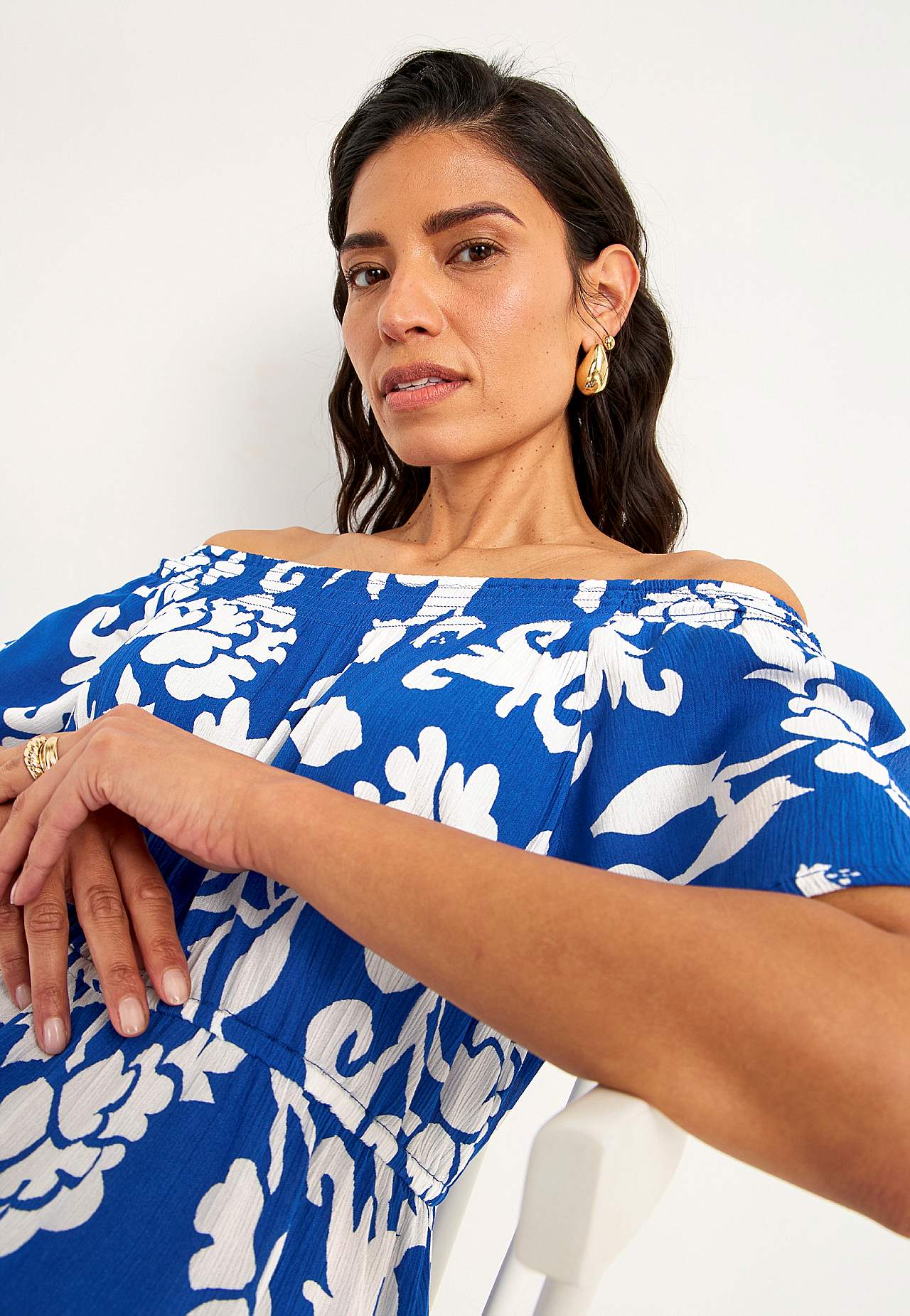 Kleid aus Viskose-Krepp