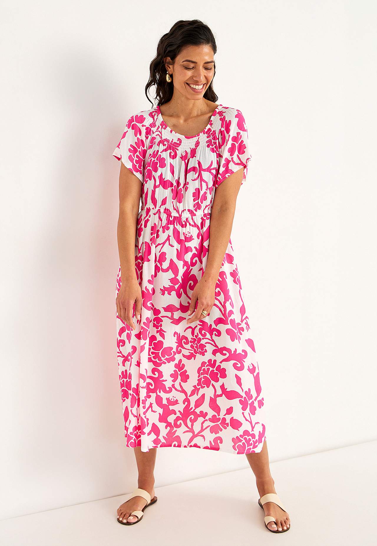 Kleid aus Viskose-Krepp