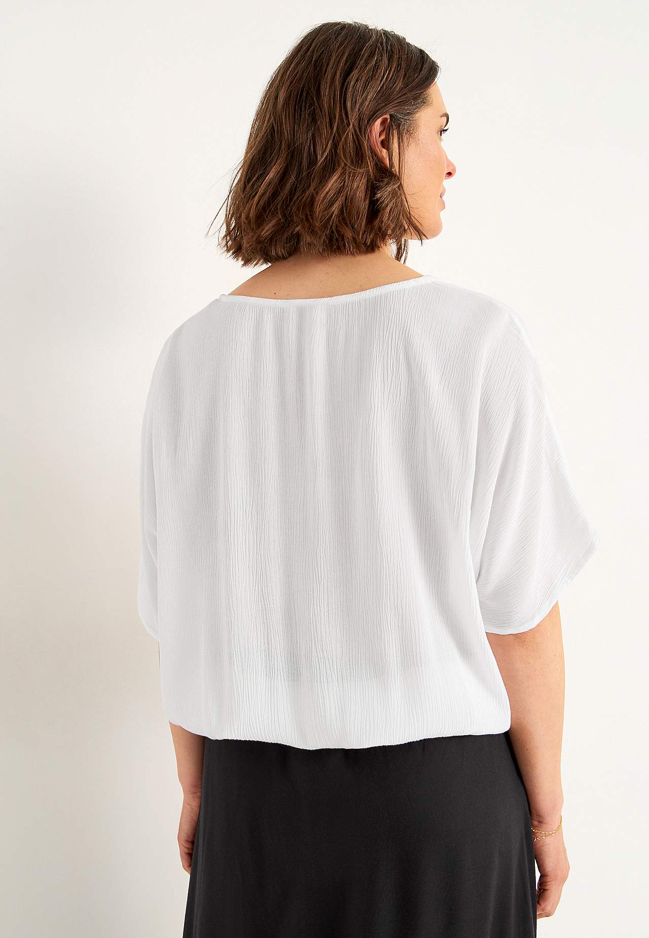 Bluse aus Viskose-Krepp