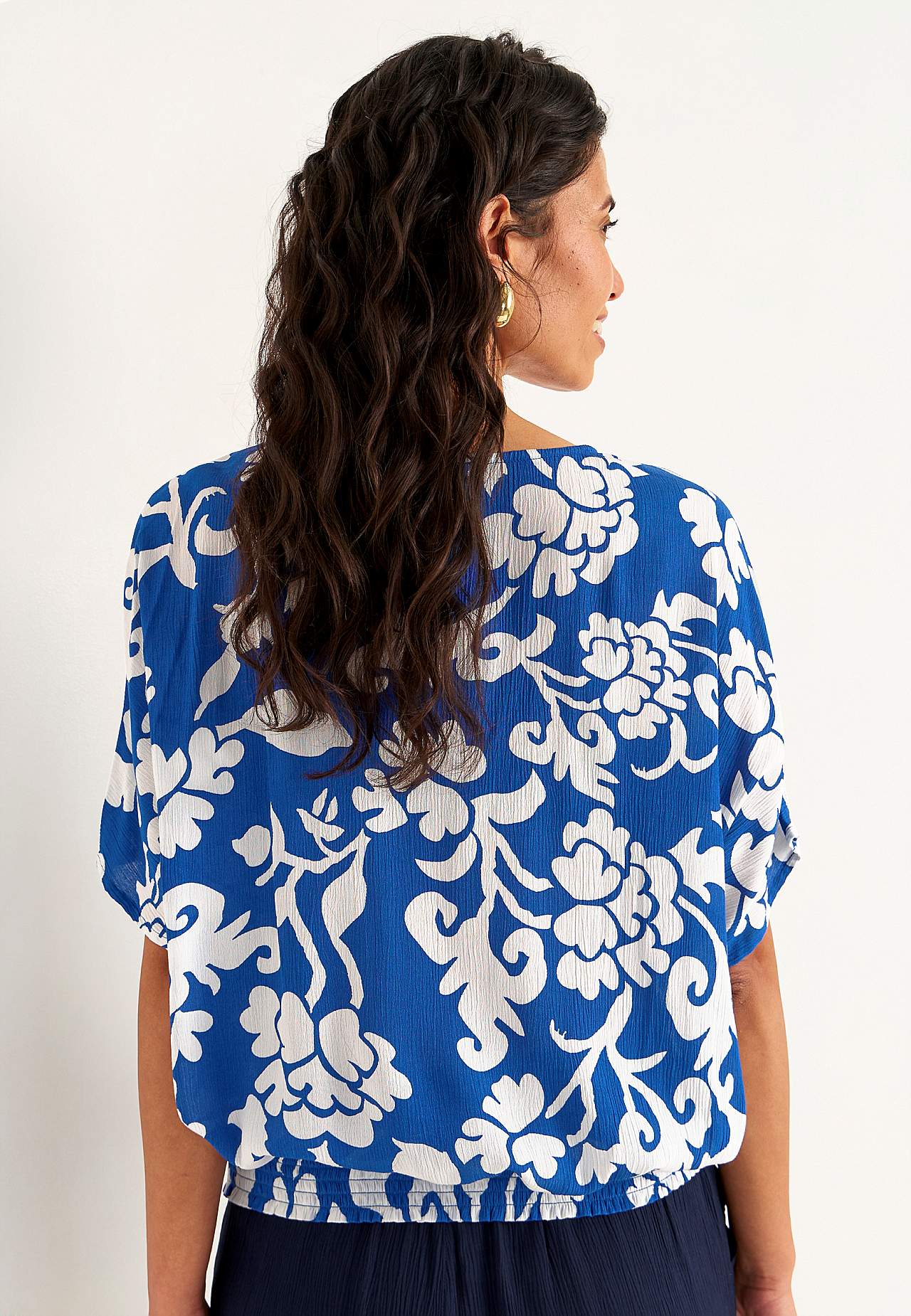 Bluse aus Viskose-Krepp