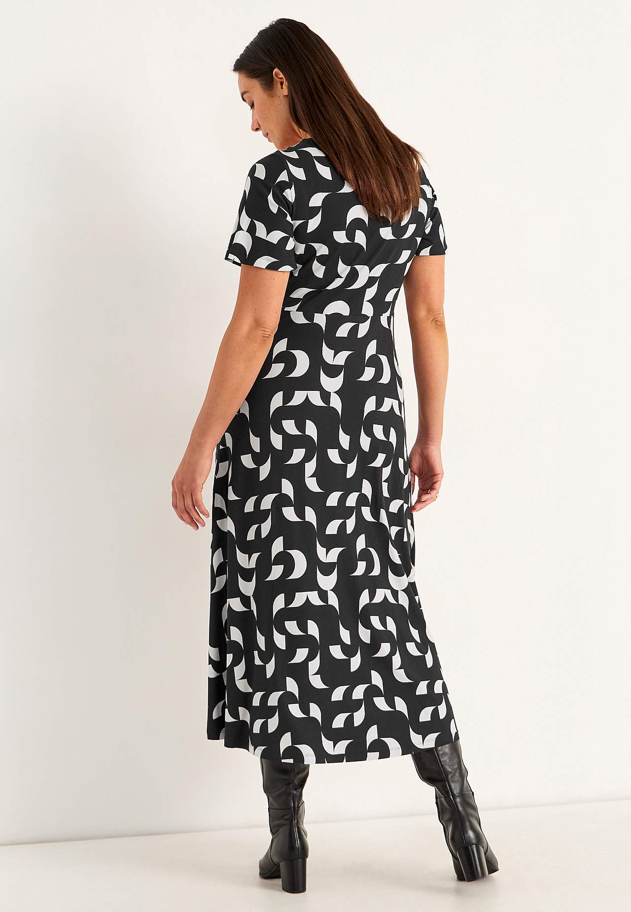 Gemustertes Viskosekleid