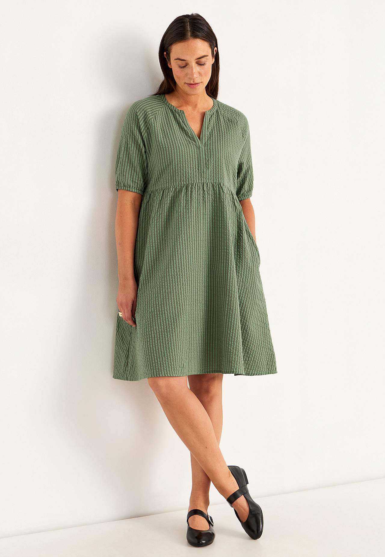 Kleid aus Seersucker