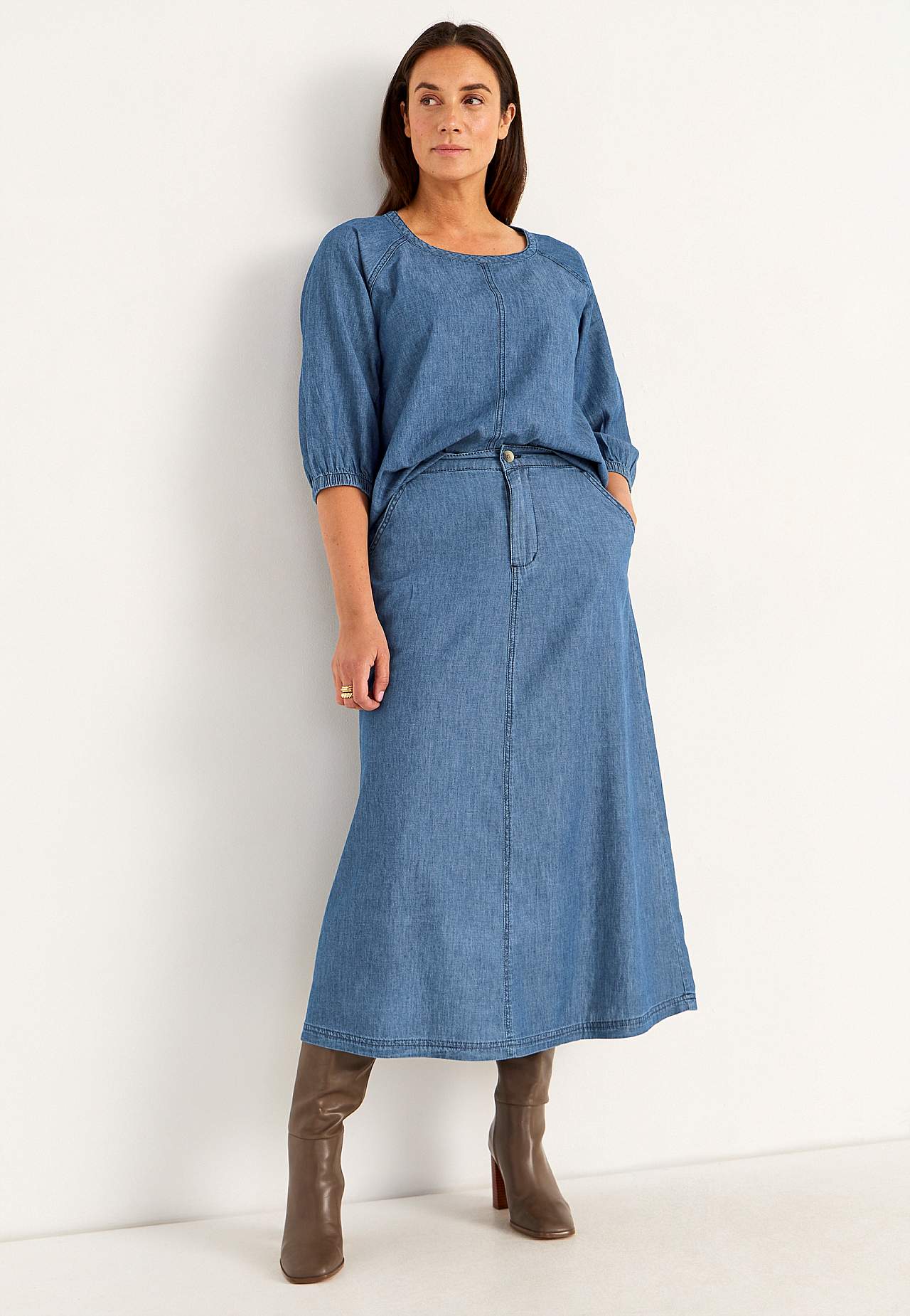 Jeansrock mit Taschen