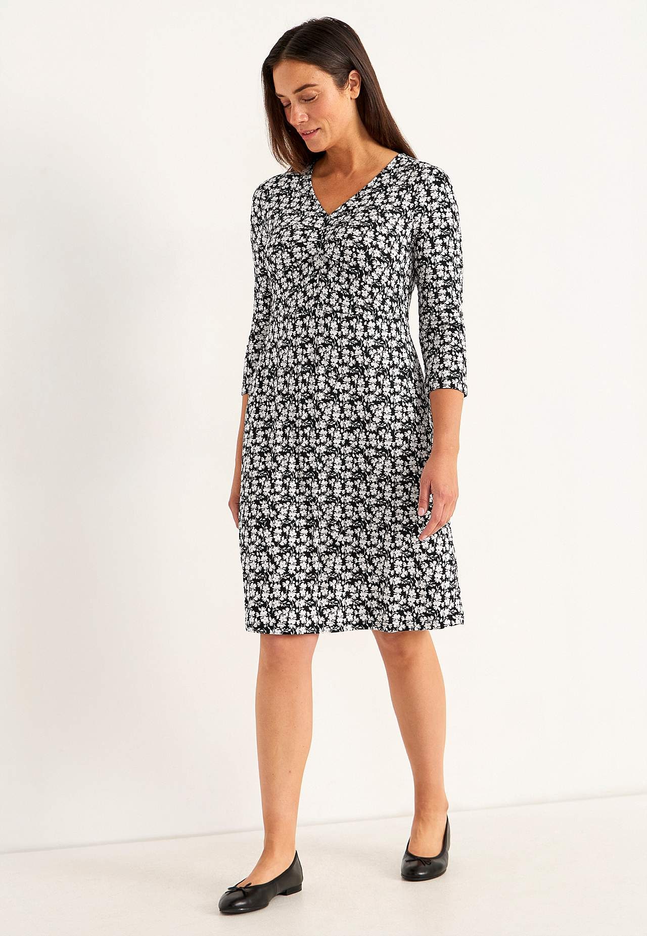 Gemustertes Jerseykleid