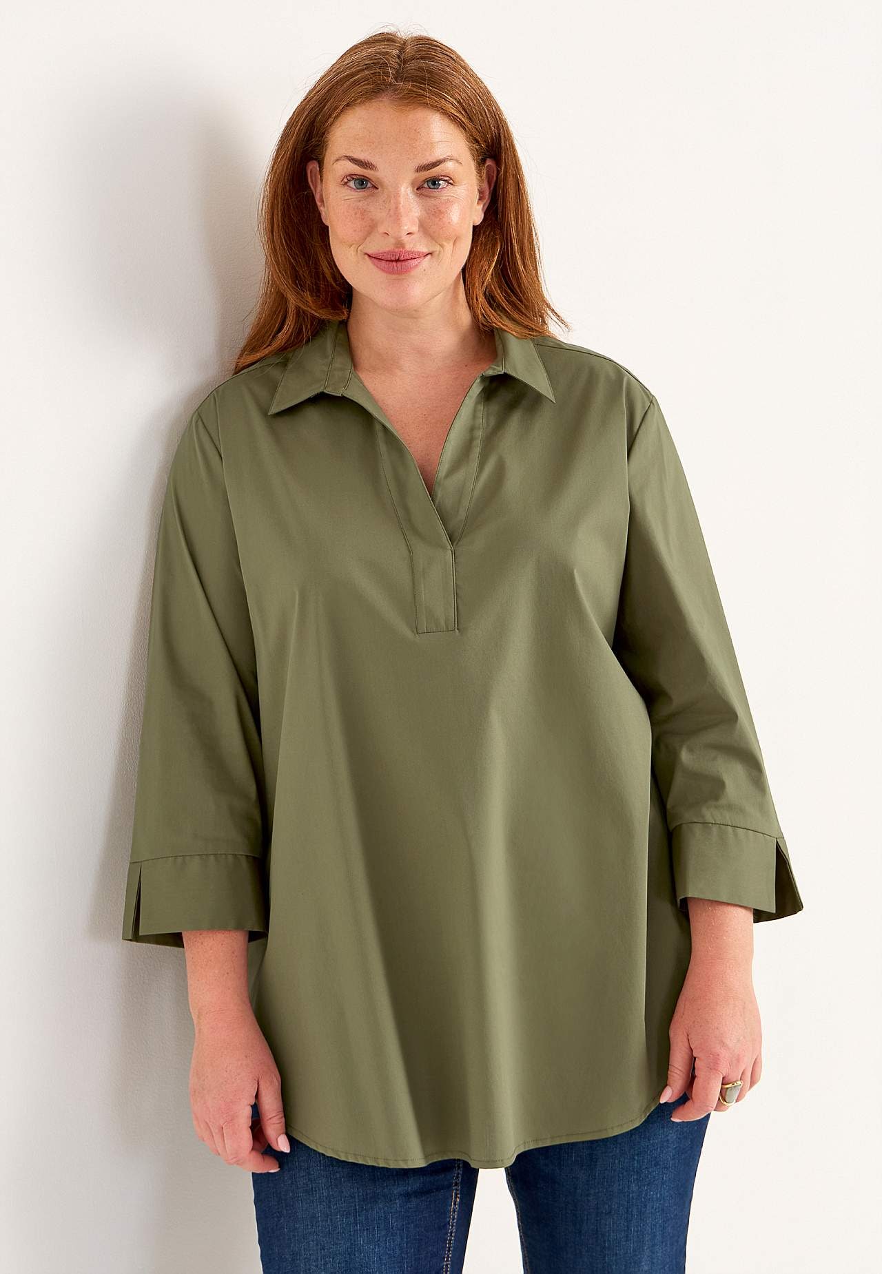 Gewebte Tunika aus Popeline