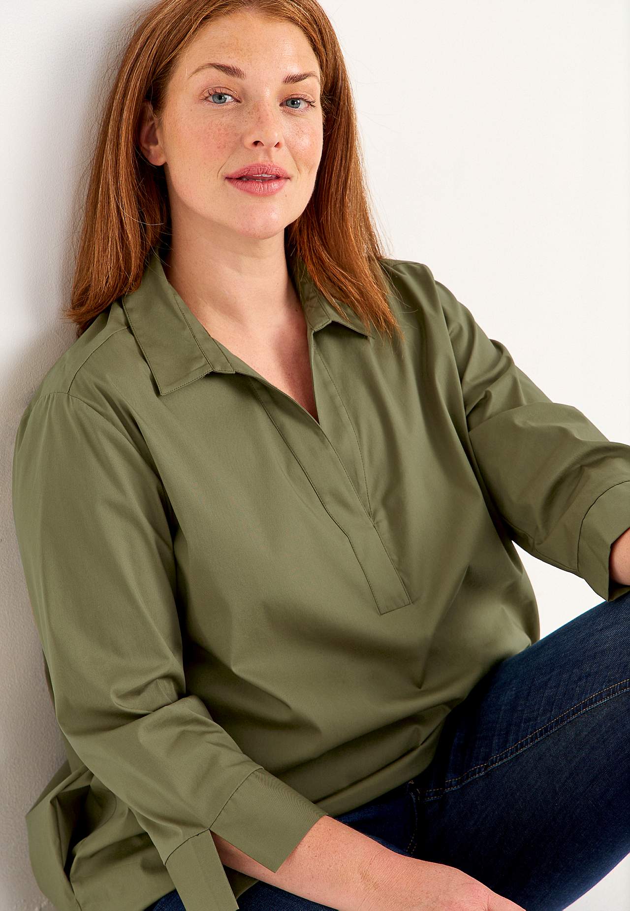 Gewebte Tunika aus Popeline