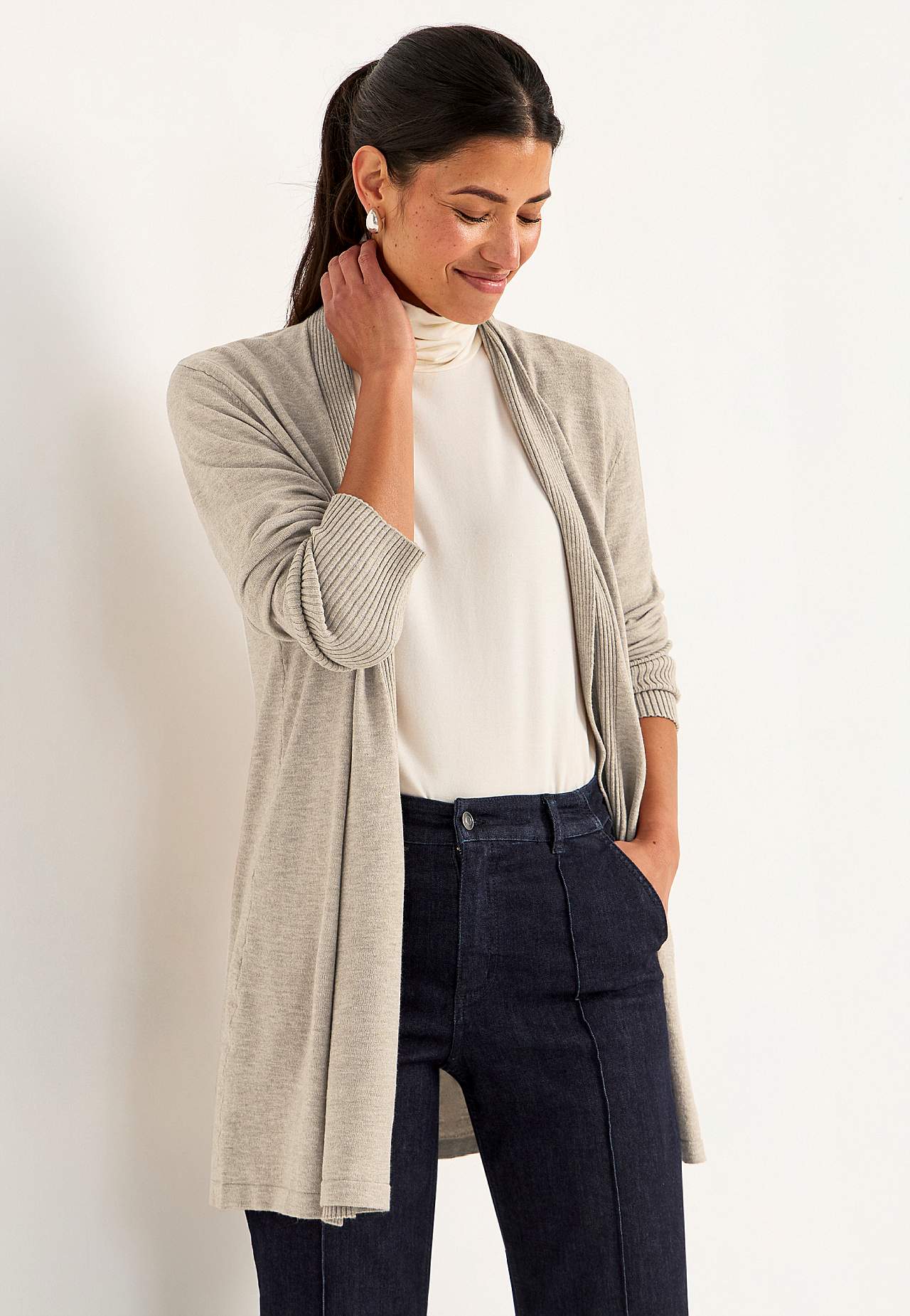 Fein gestrickt Cardigan