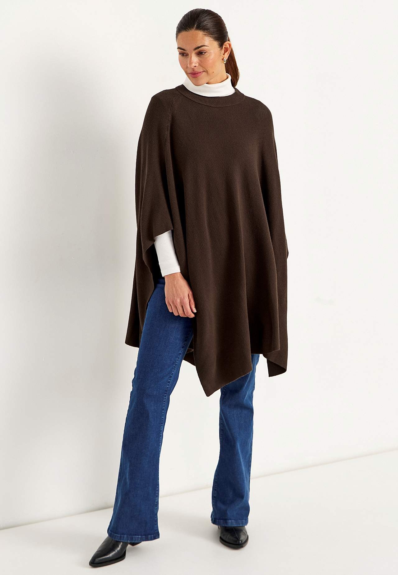 Fein gestrickt Poncho