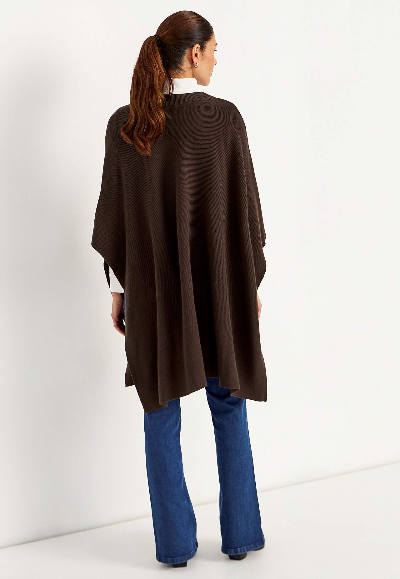 Fein gestrickt Poncho