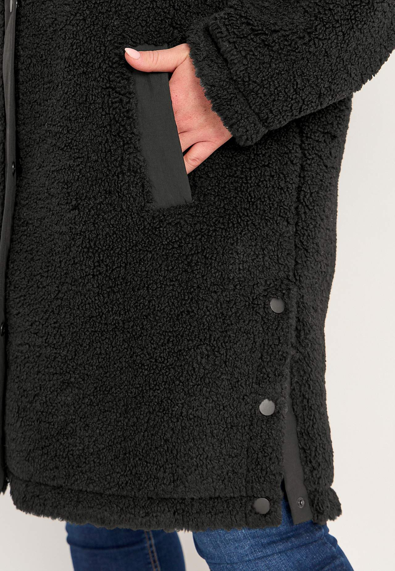 Fleecejacke mit Kapuze