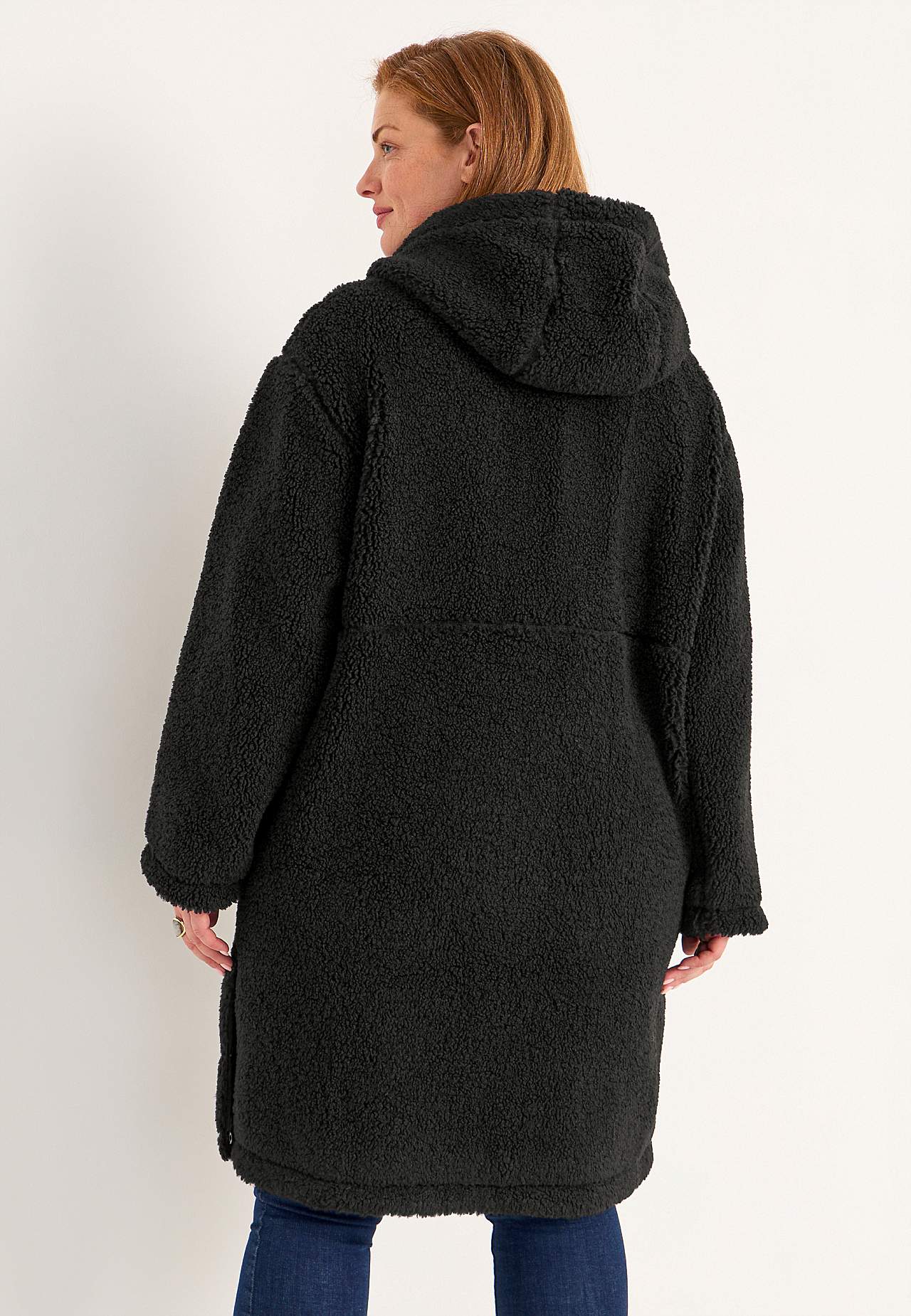 Fleecejacke mit Kapuze
