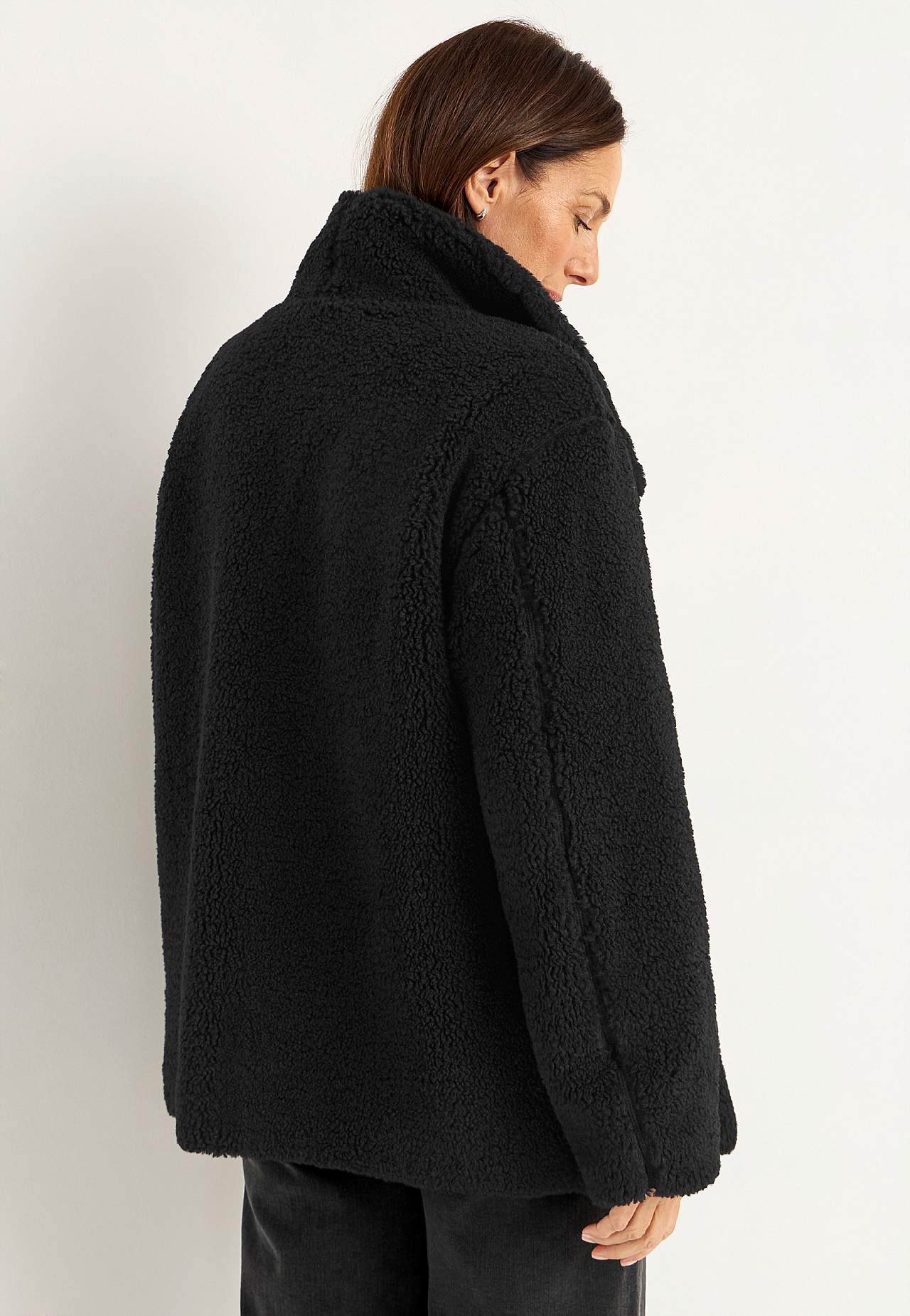 Fleecejacke mit Stehkragen