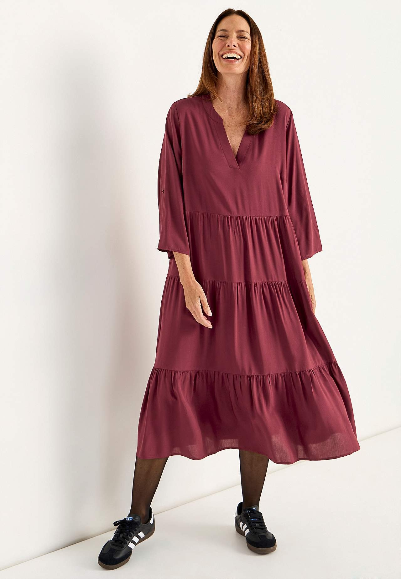 Kleid mit Volants