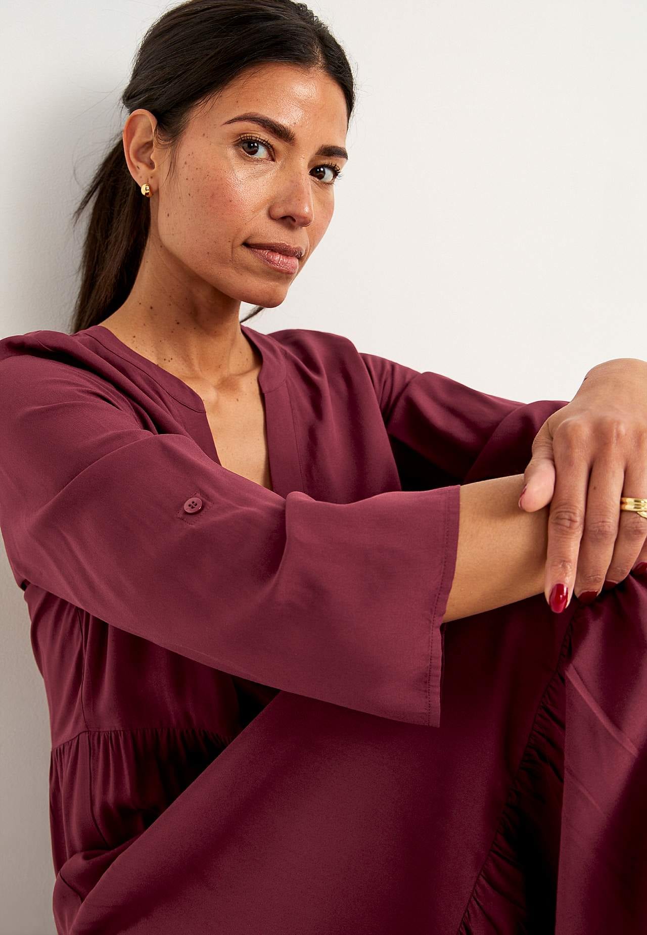 Kleid mit Volants