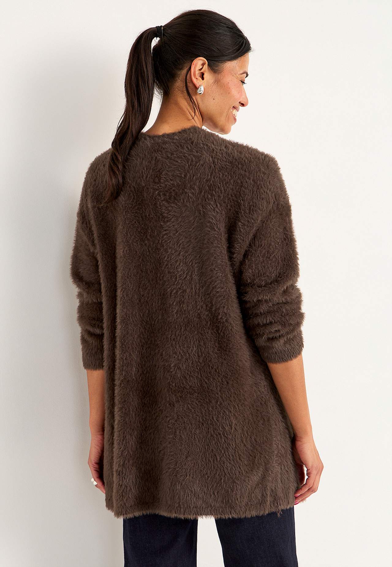 Gestrickter, offener Cardigan