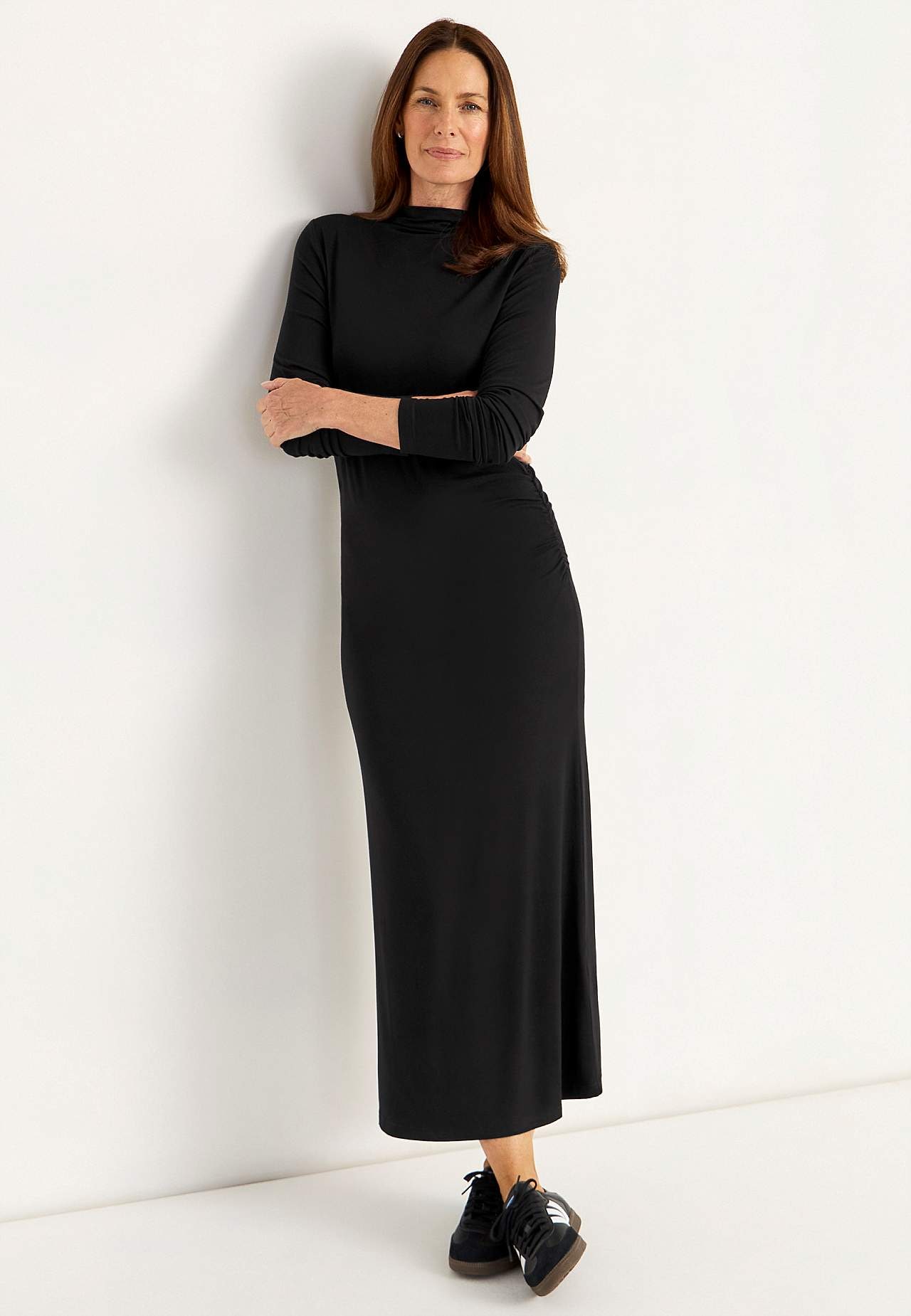 Tailliertes Jerseykleid