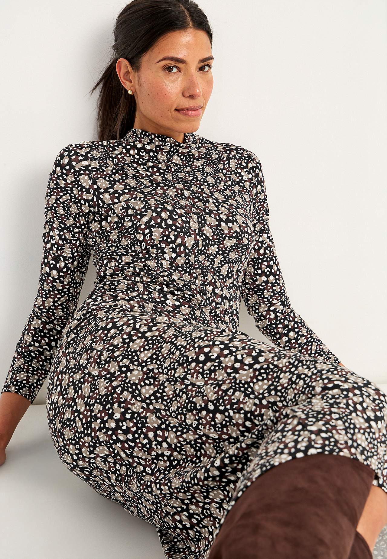 Tailliertes Jerseykleid