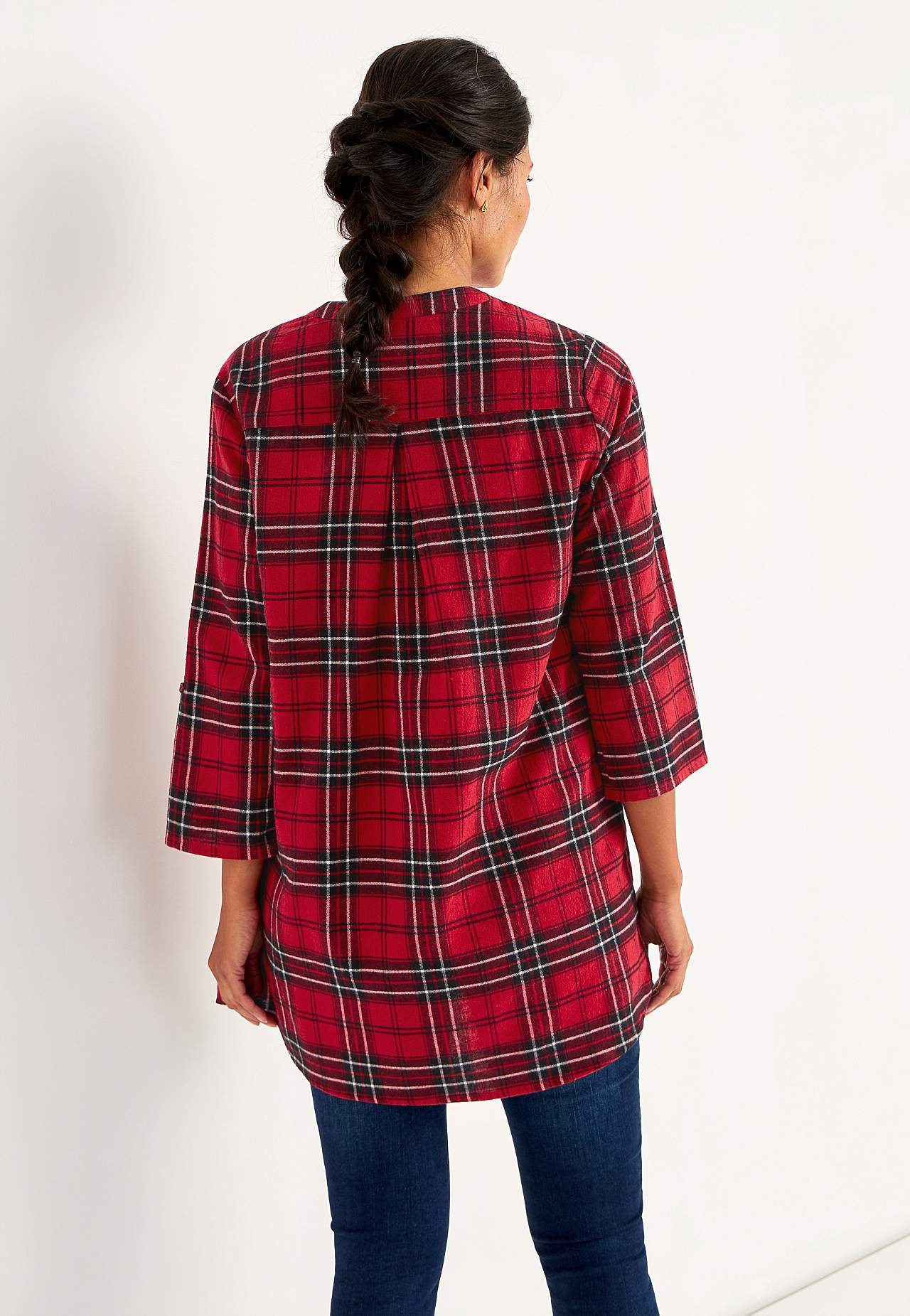 Tunika aus Flanell mit Taschen
