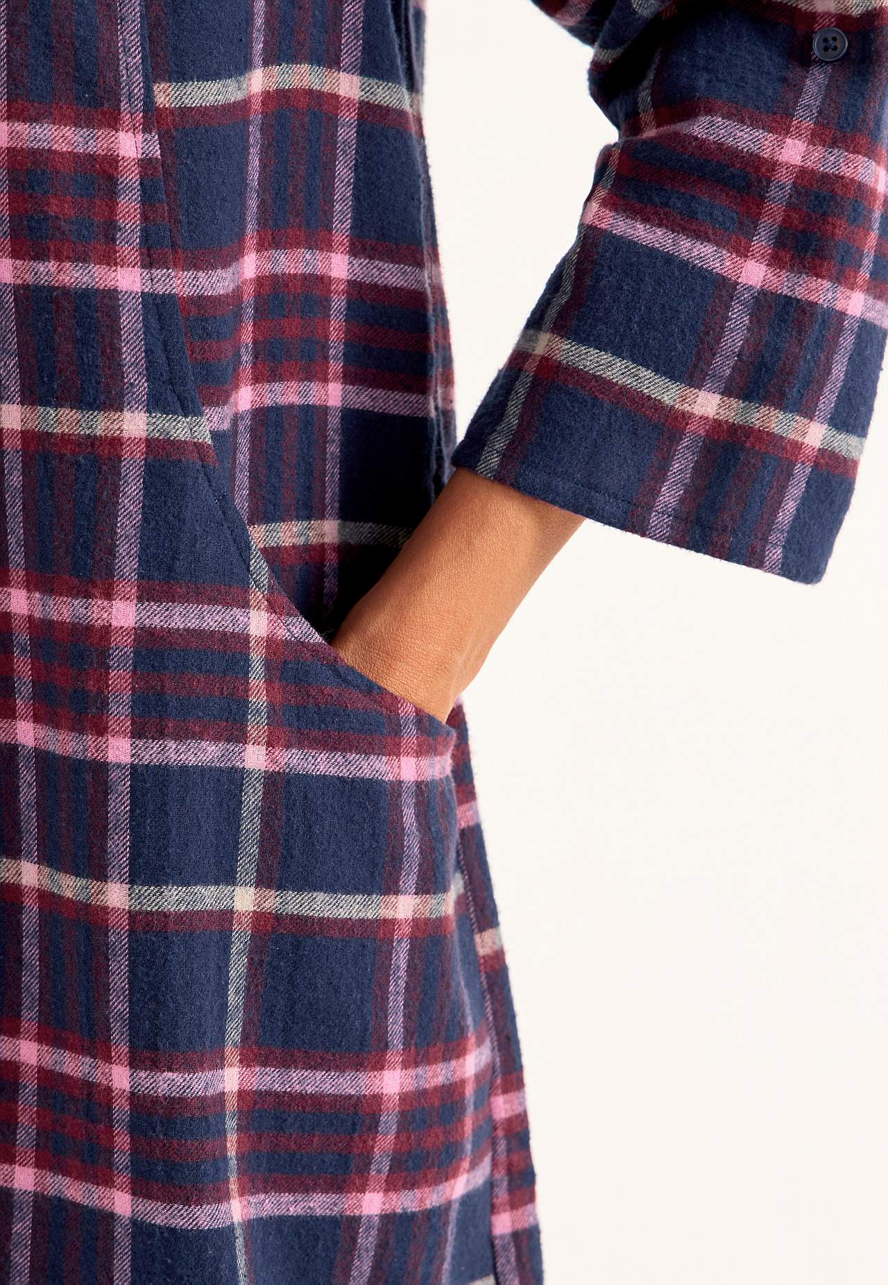 Tunika aus Flanell mit Taschen