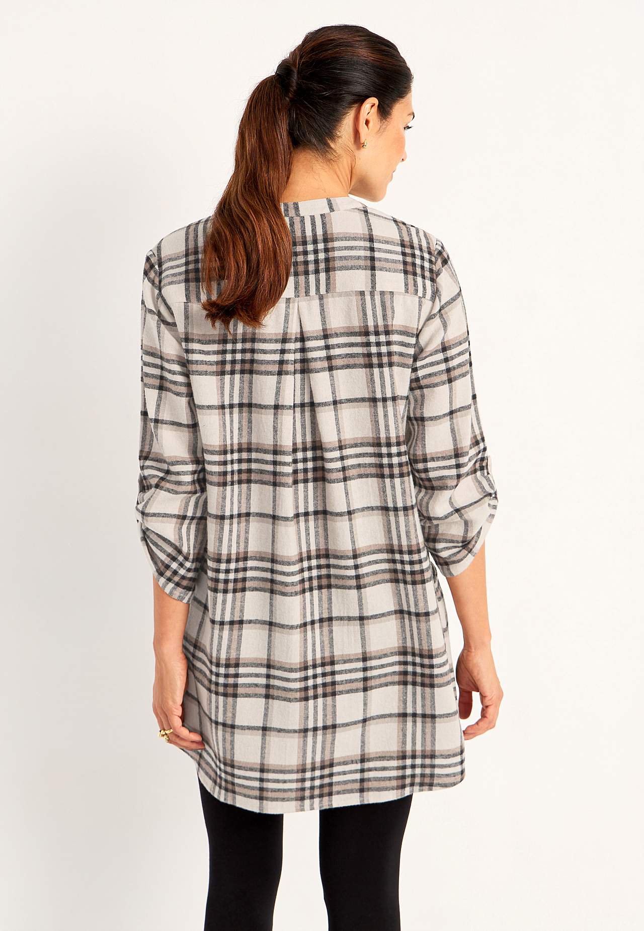 Tunika aus Flanell mit Taschen