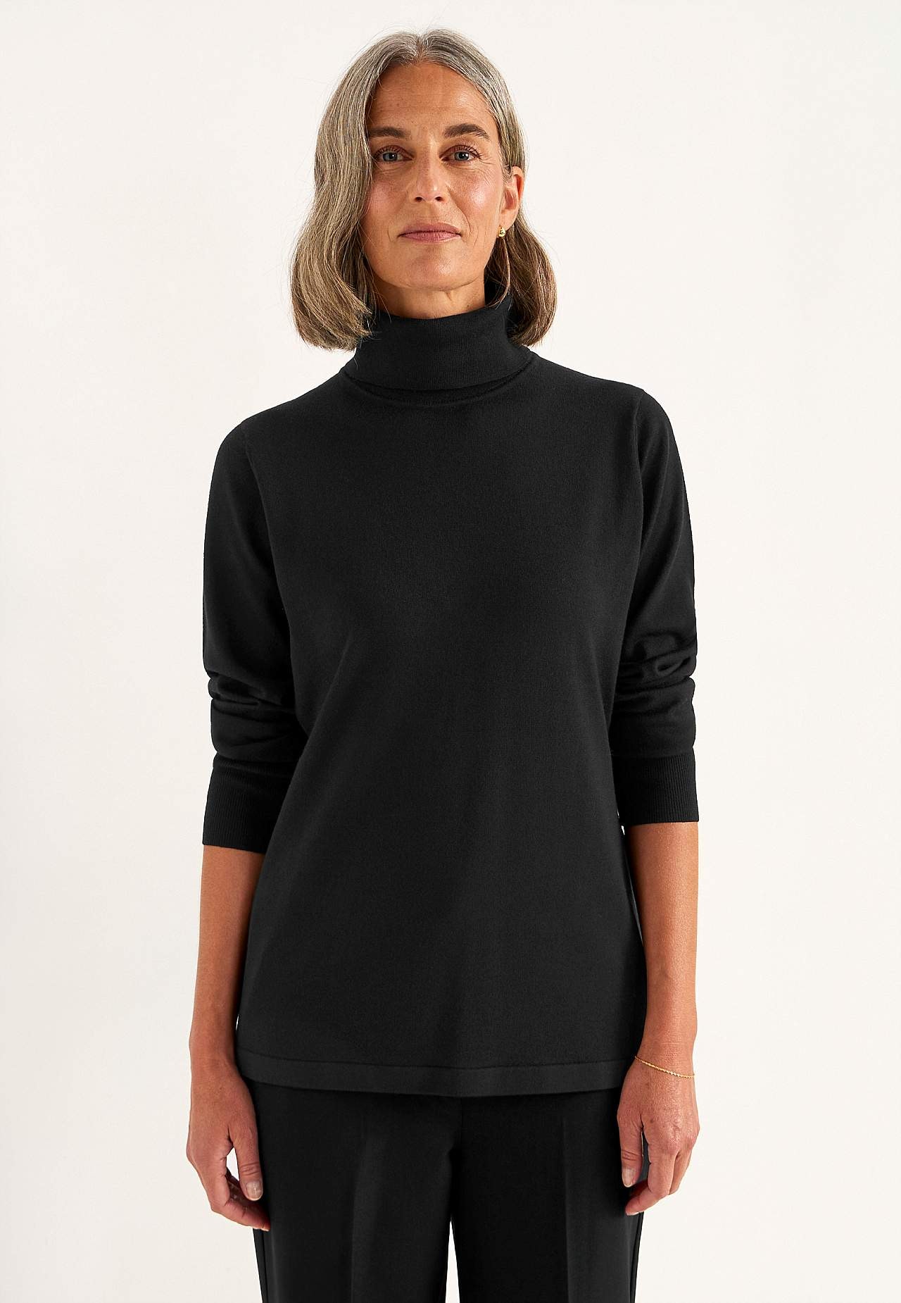 Rollkragenpullover Premium aus Merinowolle