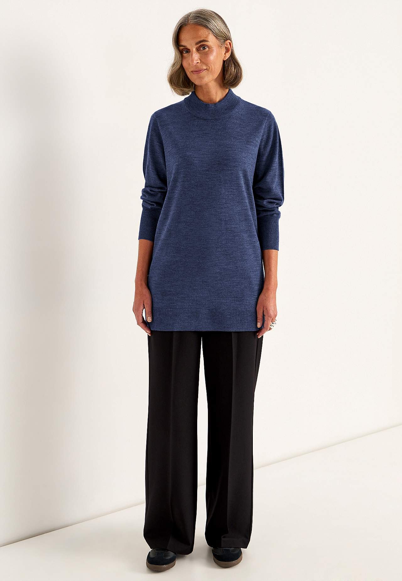 Rollkragenpullover Premium aus Merinowolle