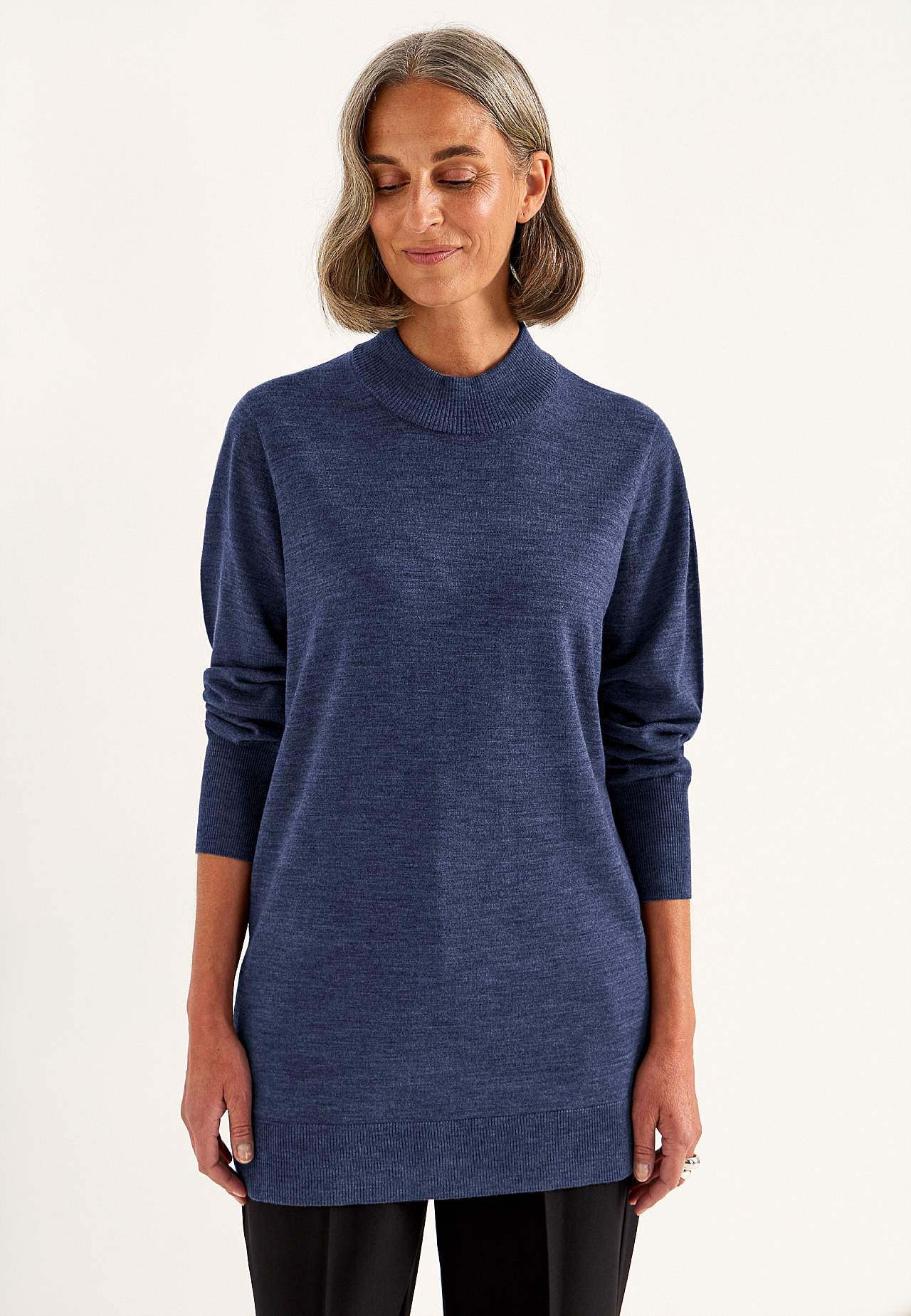 Rollkragenpullover Premium aus Merinowolle