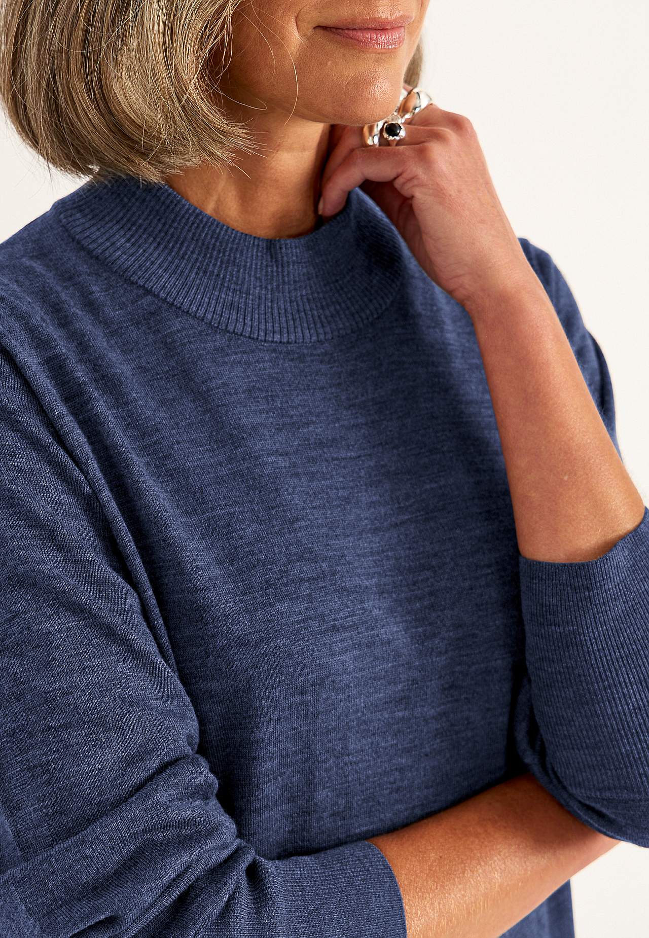 Rollkragenpullover Premium aus Merinowolle