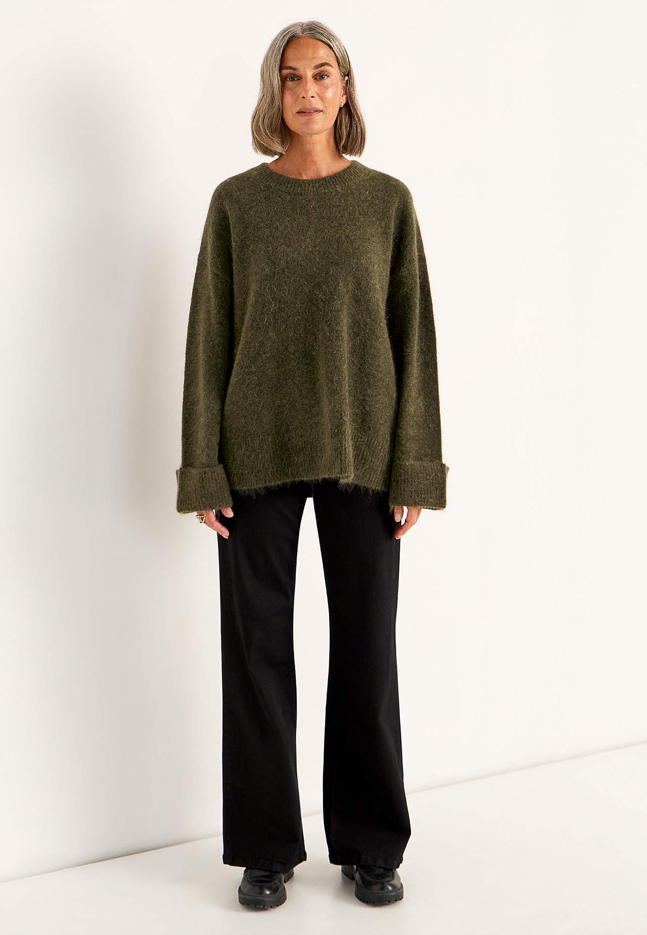 Pullover Premium aus Mohair- und Wollmischung