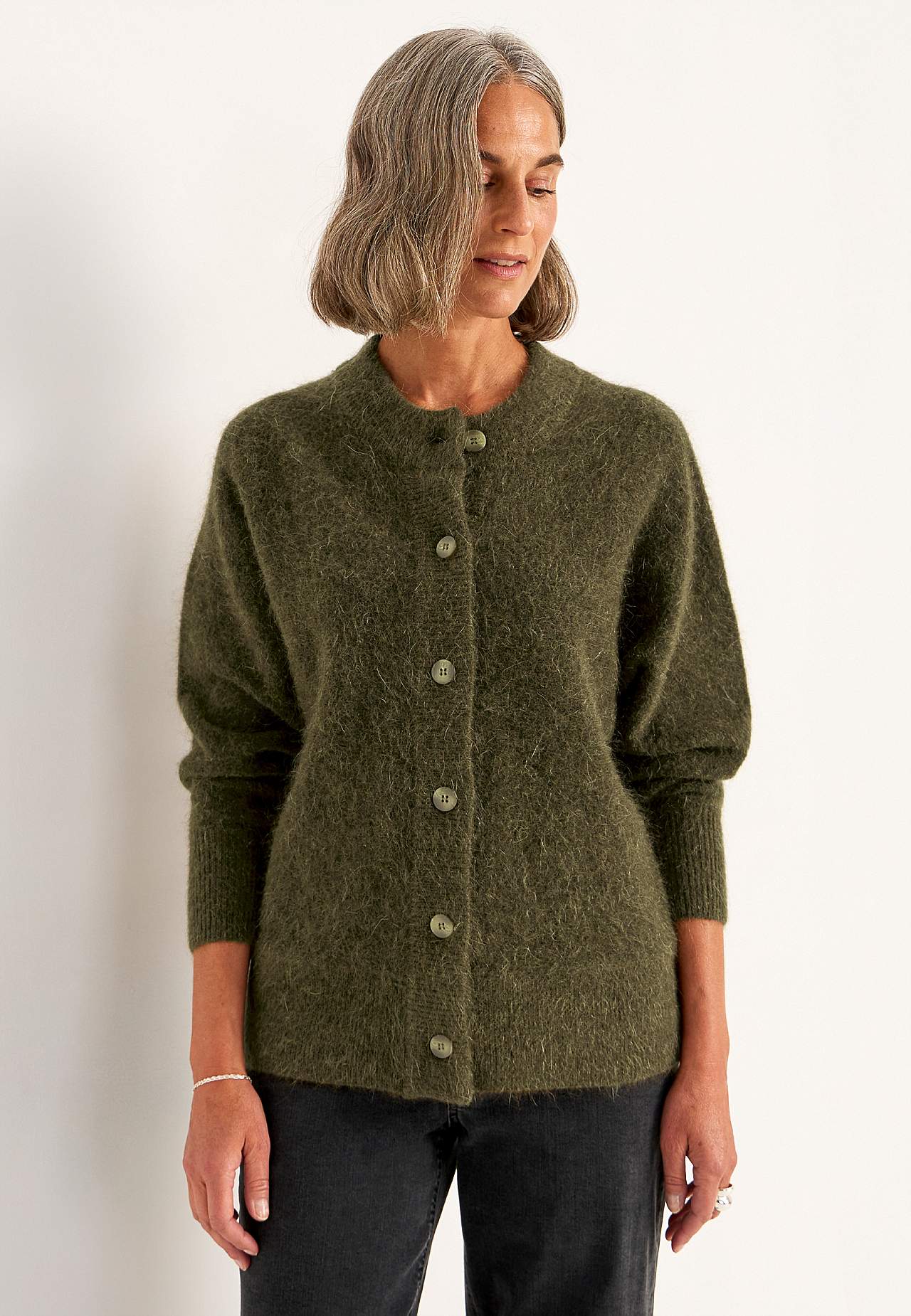 Cardigan Premium aus Mohair- und Wollmischung