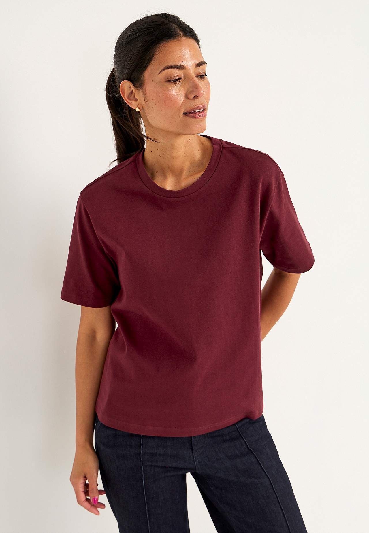 T-Shirt aus grobem Baumwolljersey