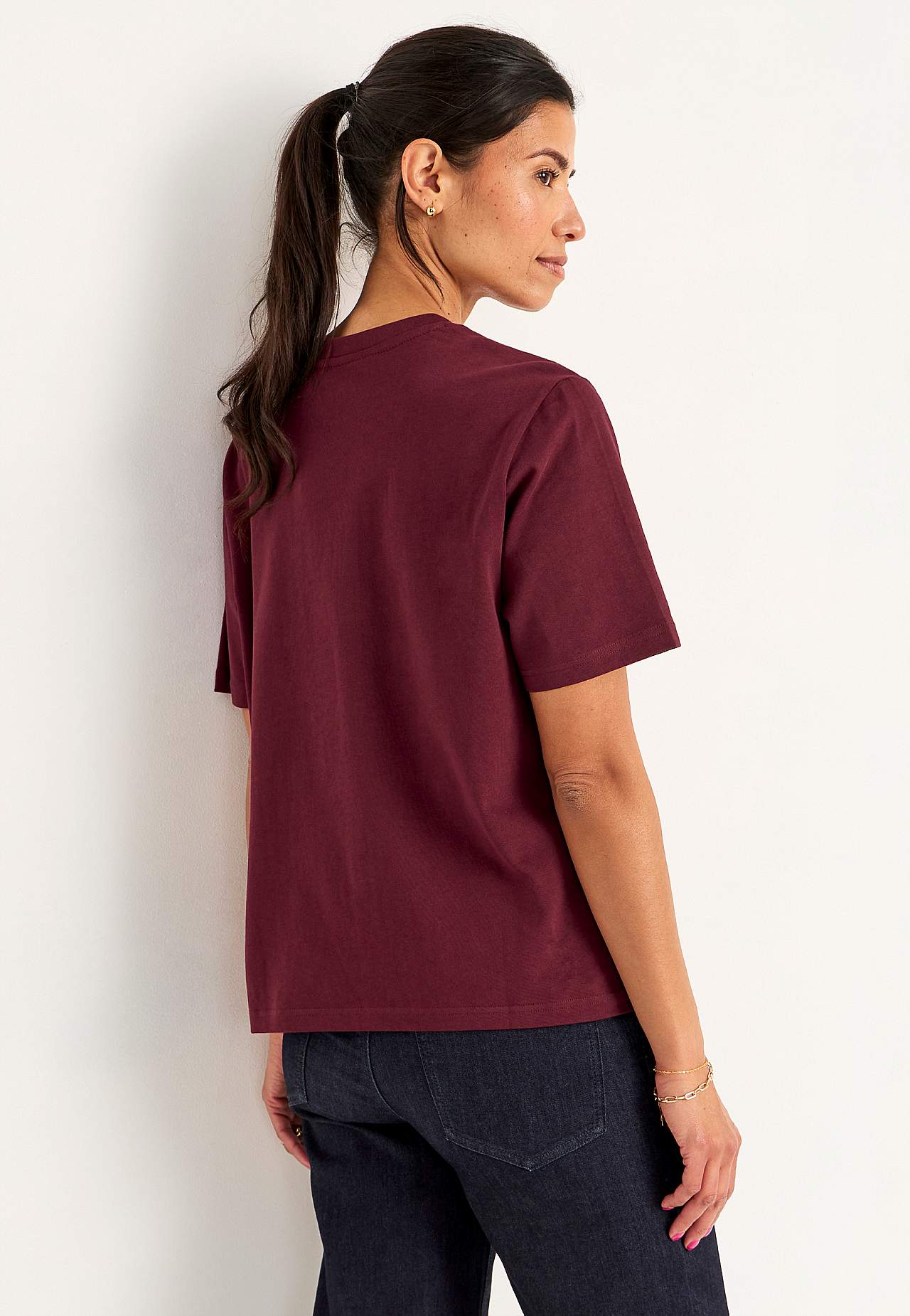 T-Shirt aus grobem Baumwolljersey