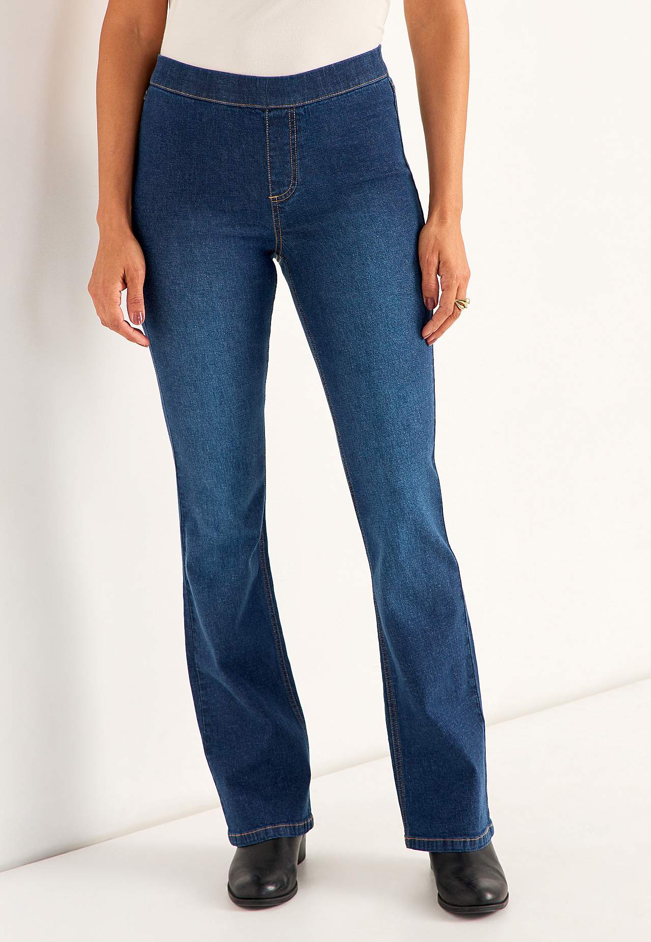 Elastische Jeggings mit Bootcut-Schnitt