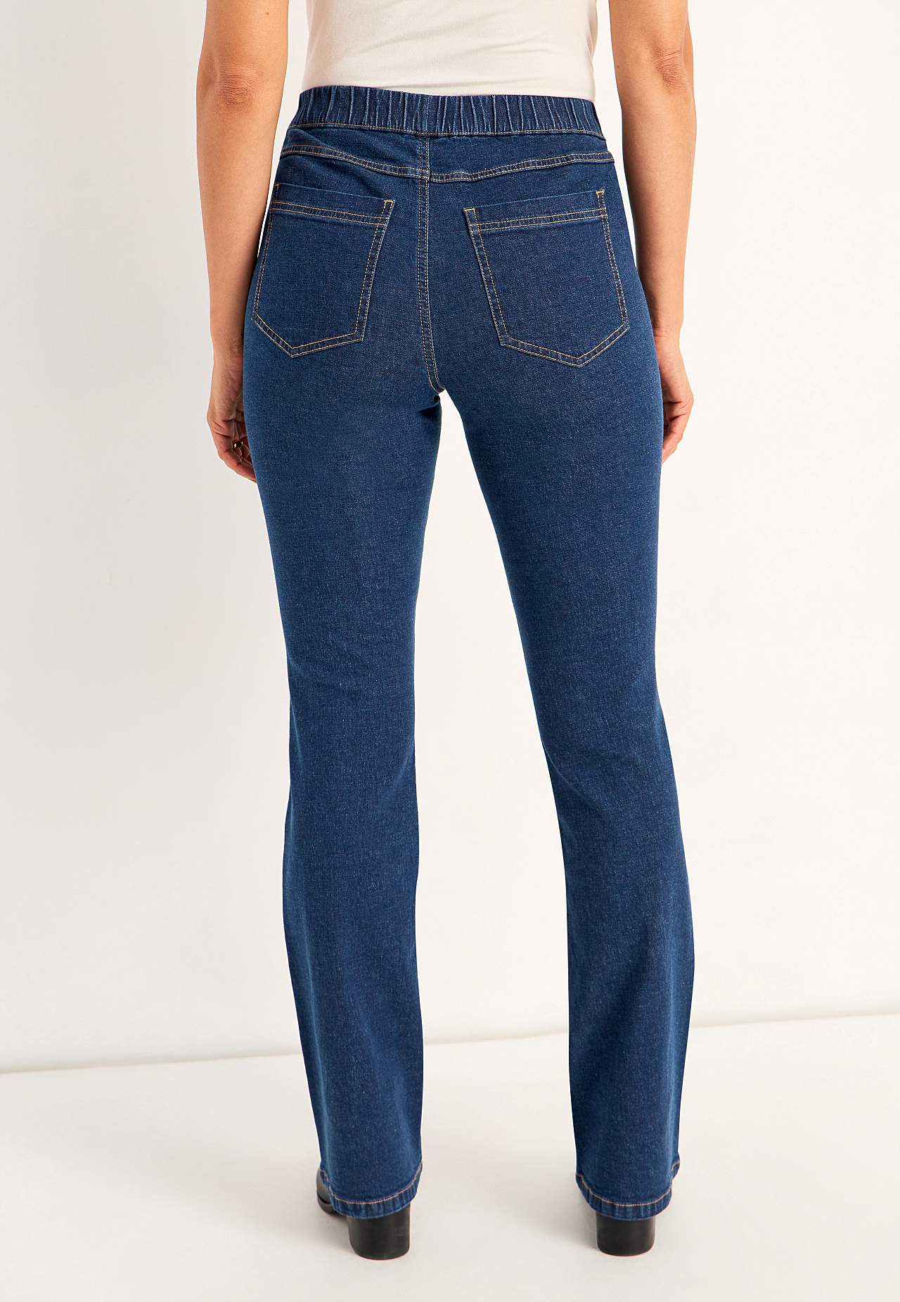 Elastische Jeggings mit Bootcut-Schnitt