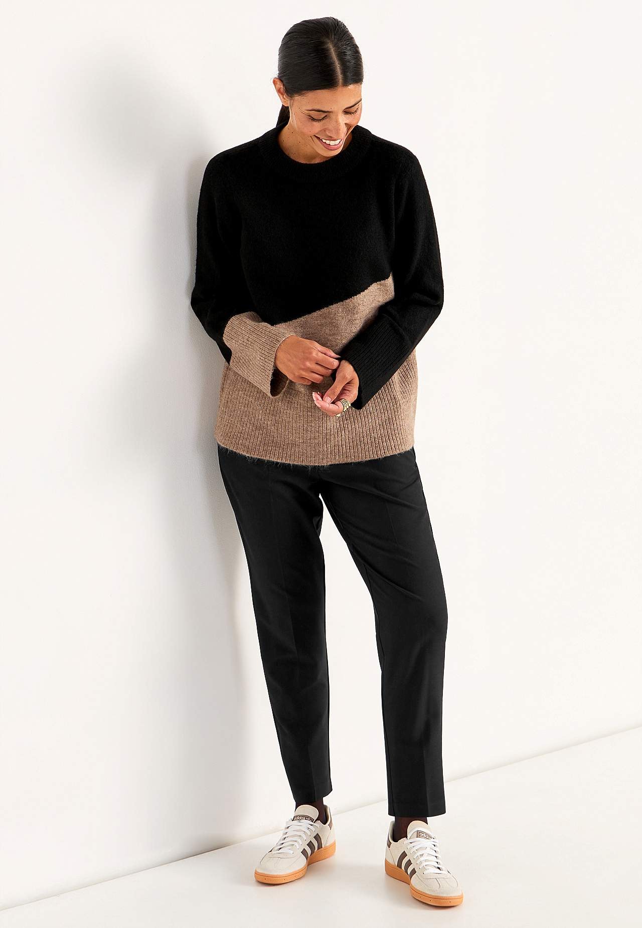 Knöchelhose mit Knitterfalte Pia