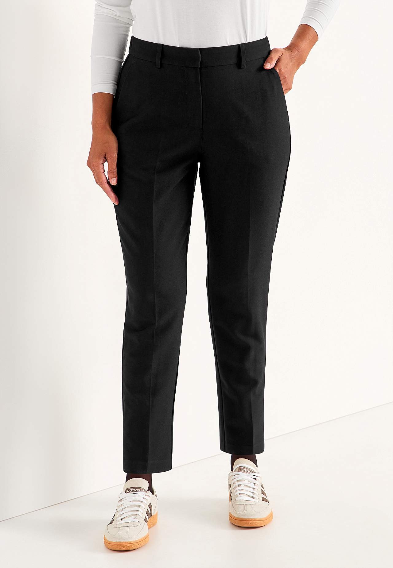 Knöchelhose mit Knitterfalte Pia