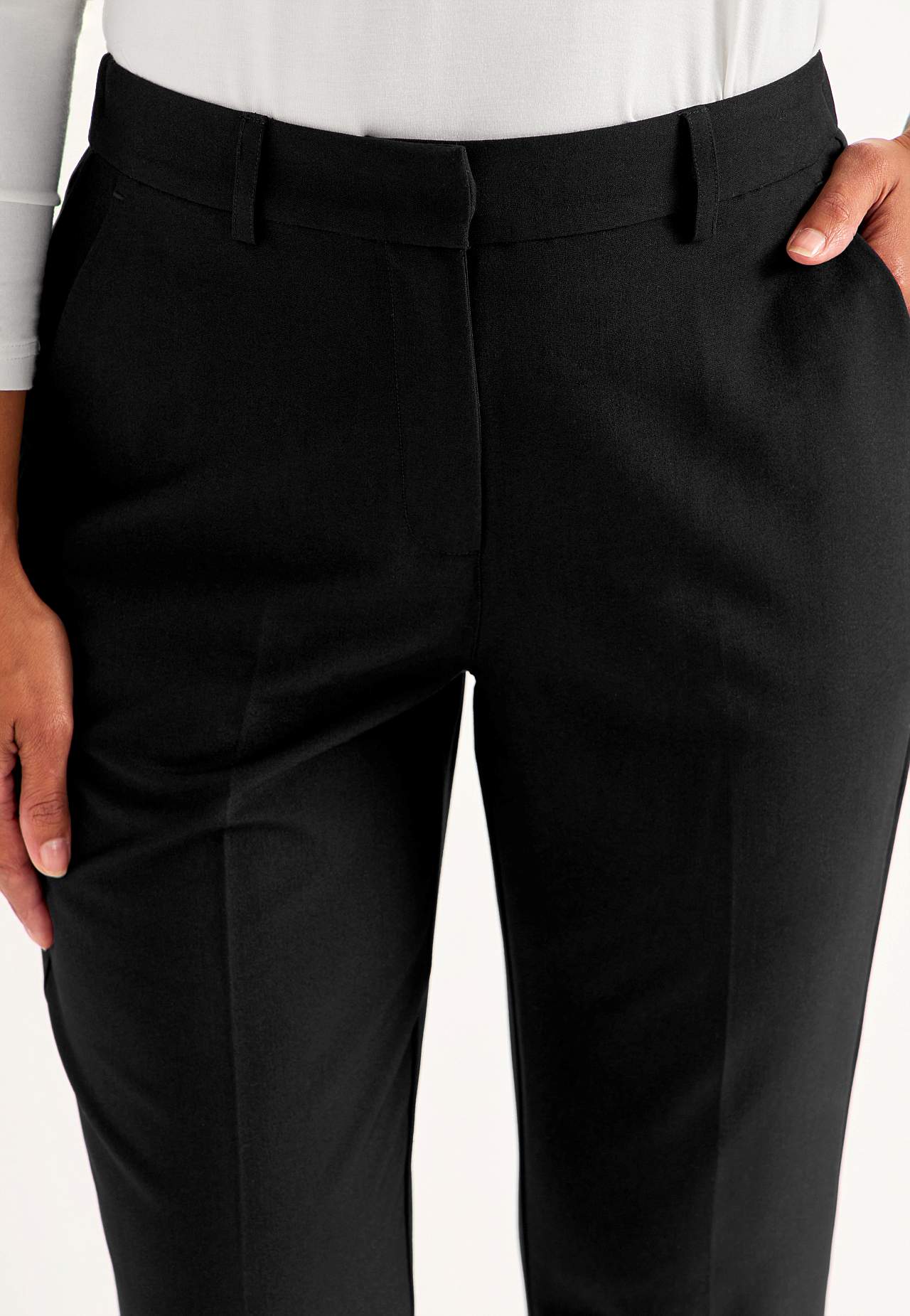 Knöchelhose mit Knitterfalte Pia