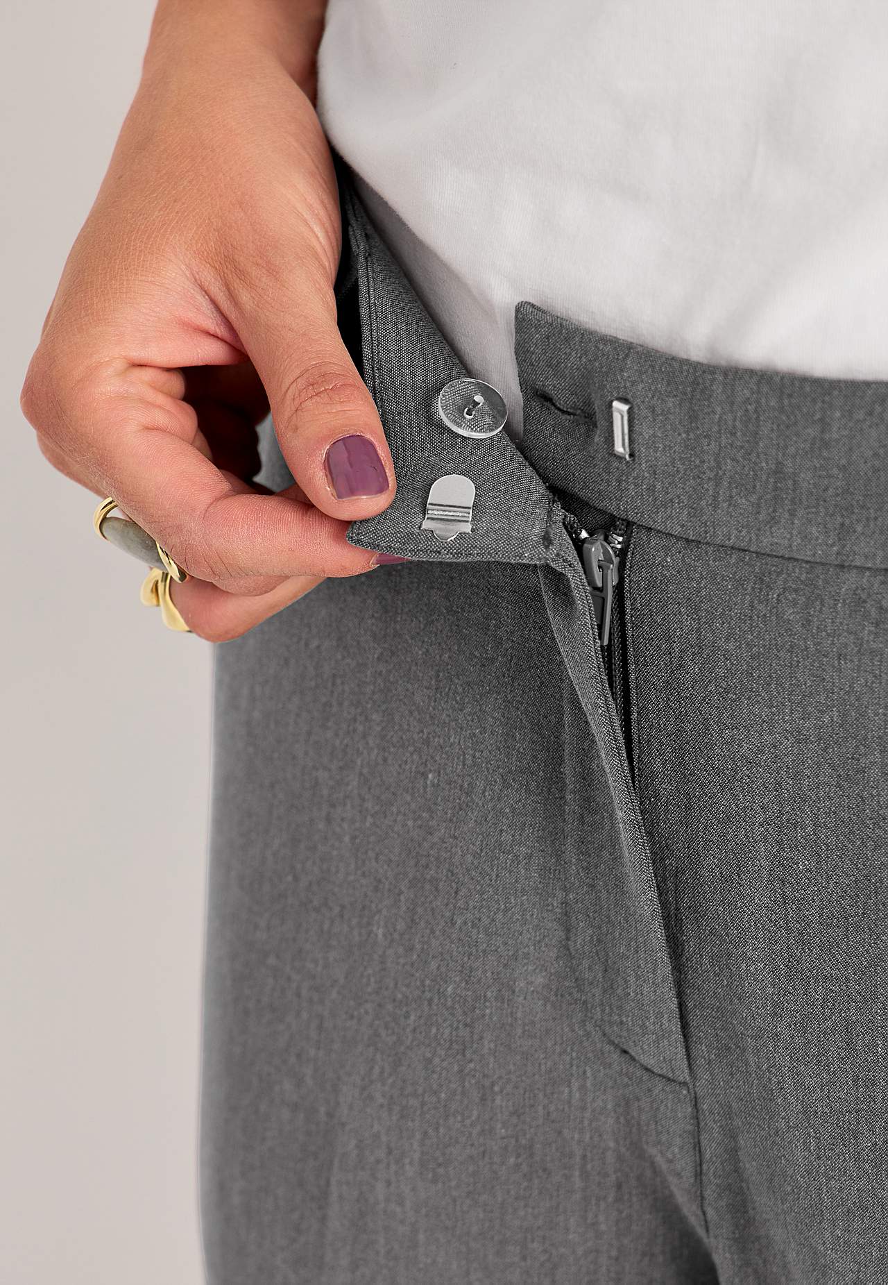Knöchelhose mit Knitterfalte Pia