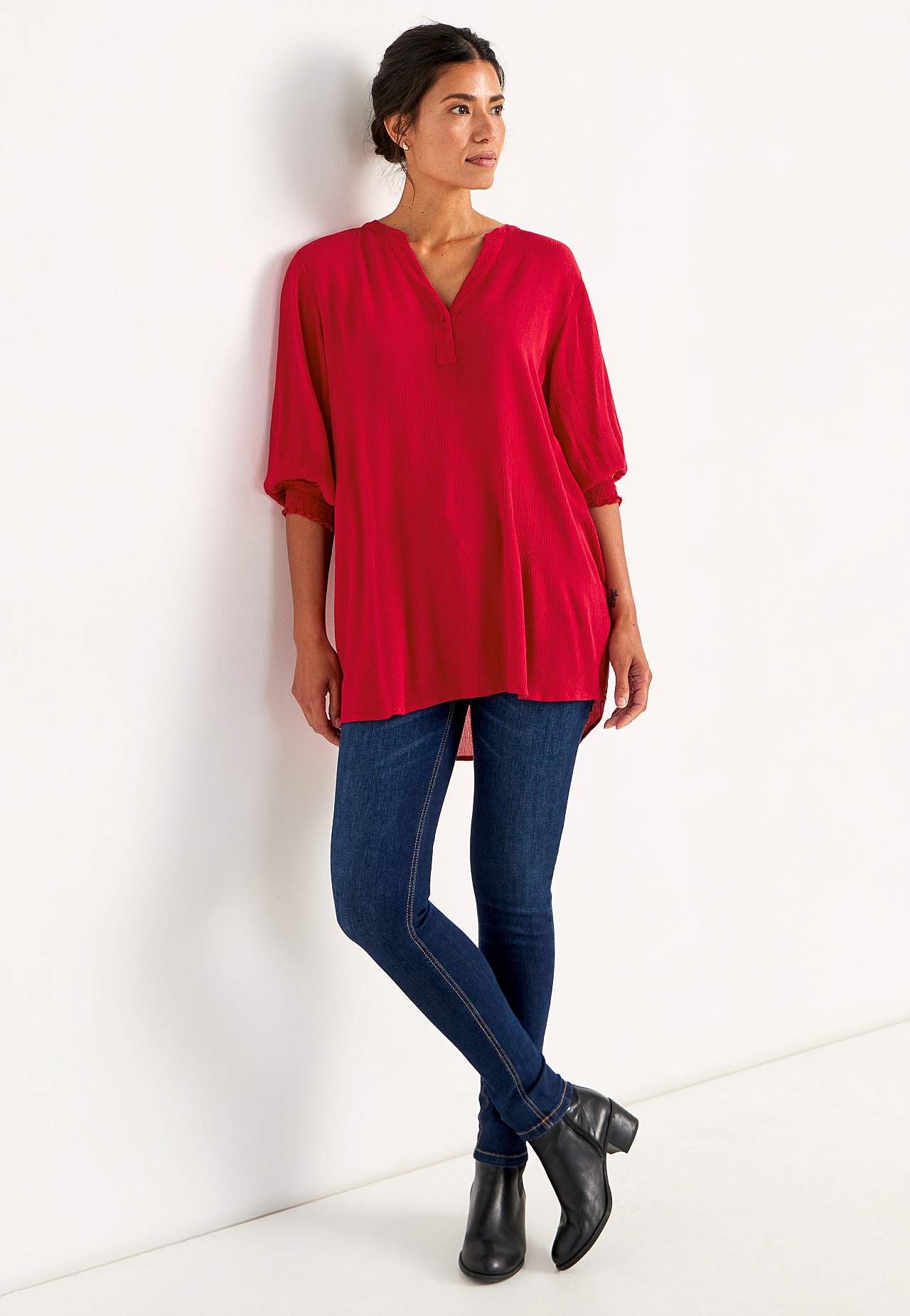 Bluse aus Krepp