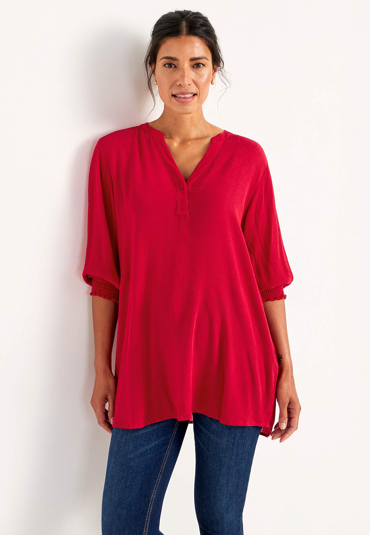 Bluse aus Krepp