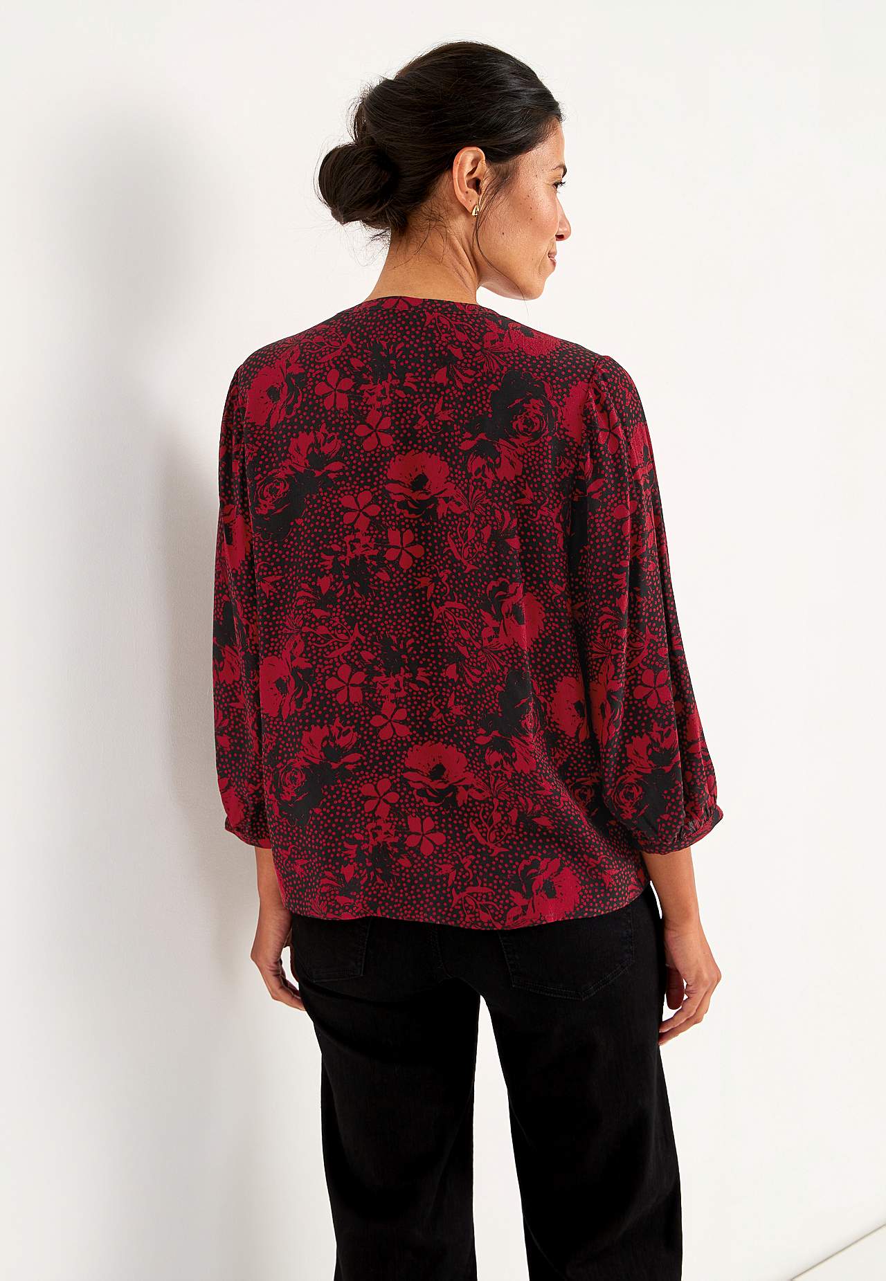 Gewebte, gemusterte Bluse