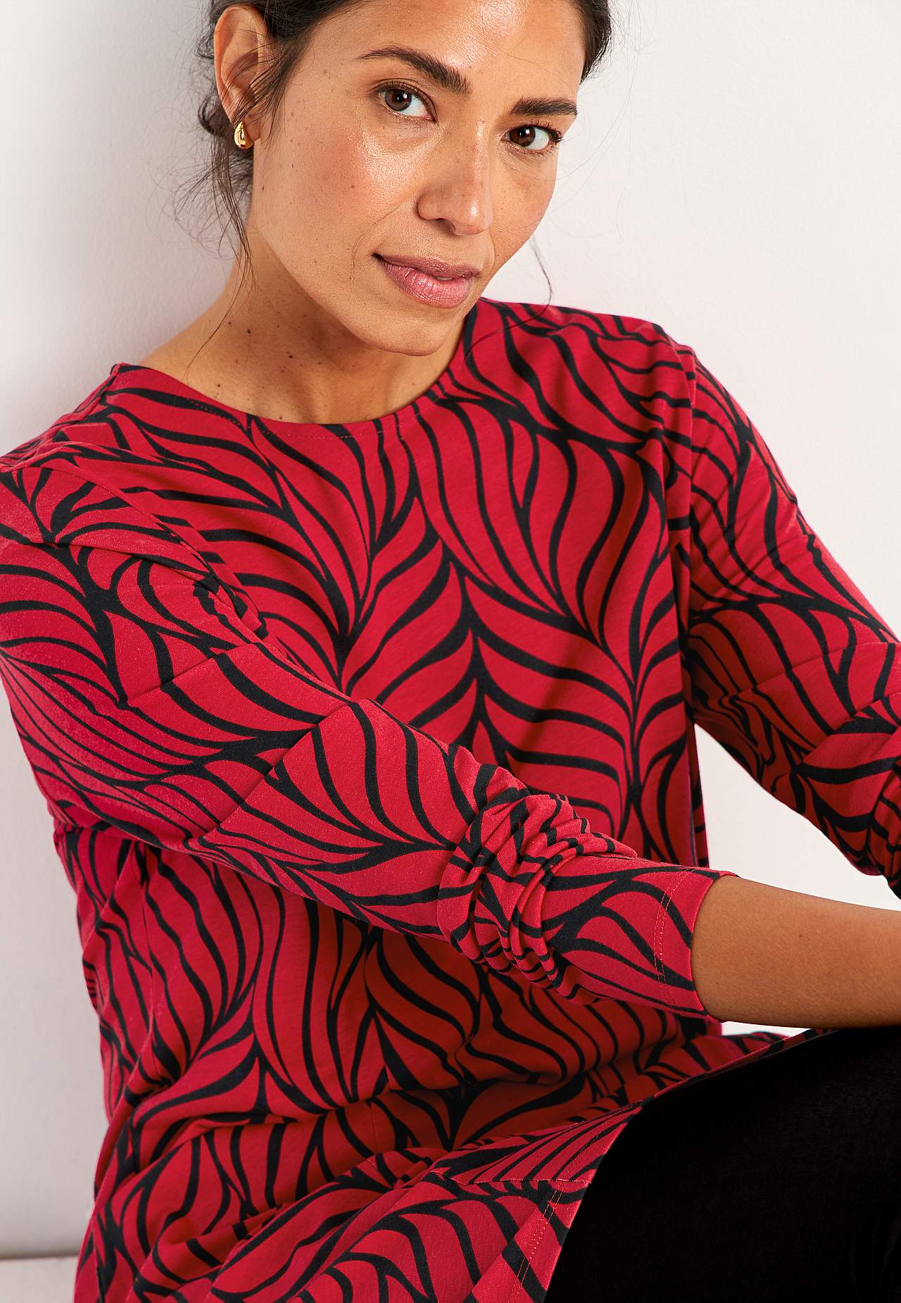 Jersey-Tunika mit Taschen